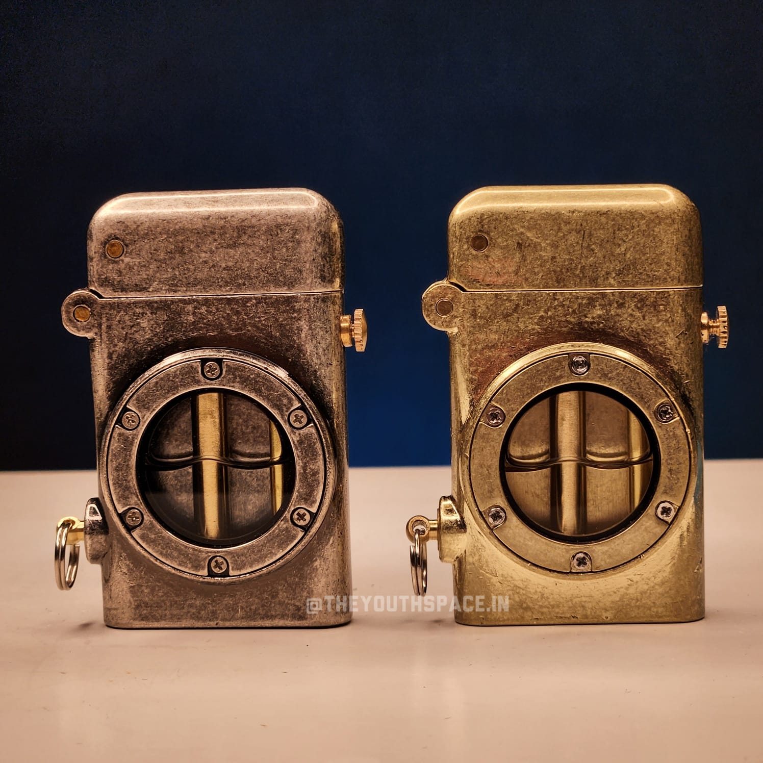 Premium Golden Mechanical Visible Fuel Tank Lighter