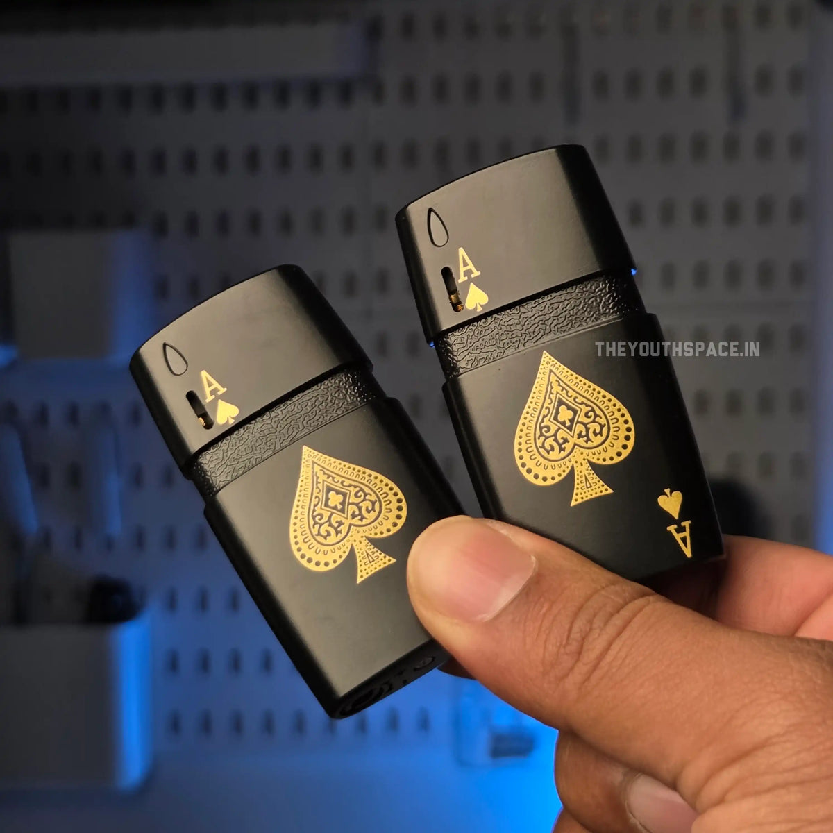 Ace Card Pocket Push Down Jet Lighter