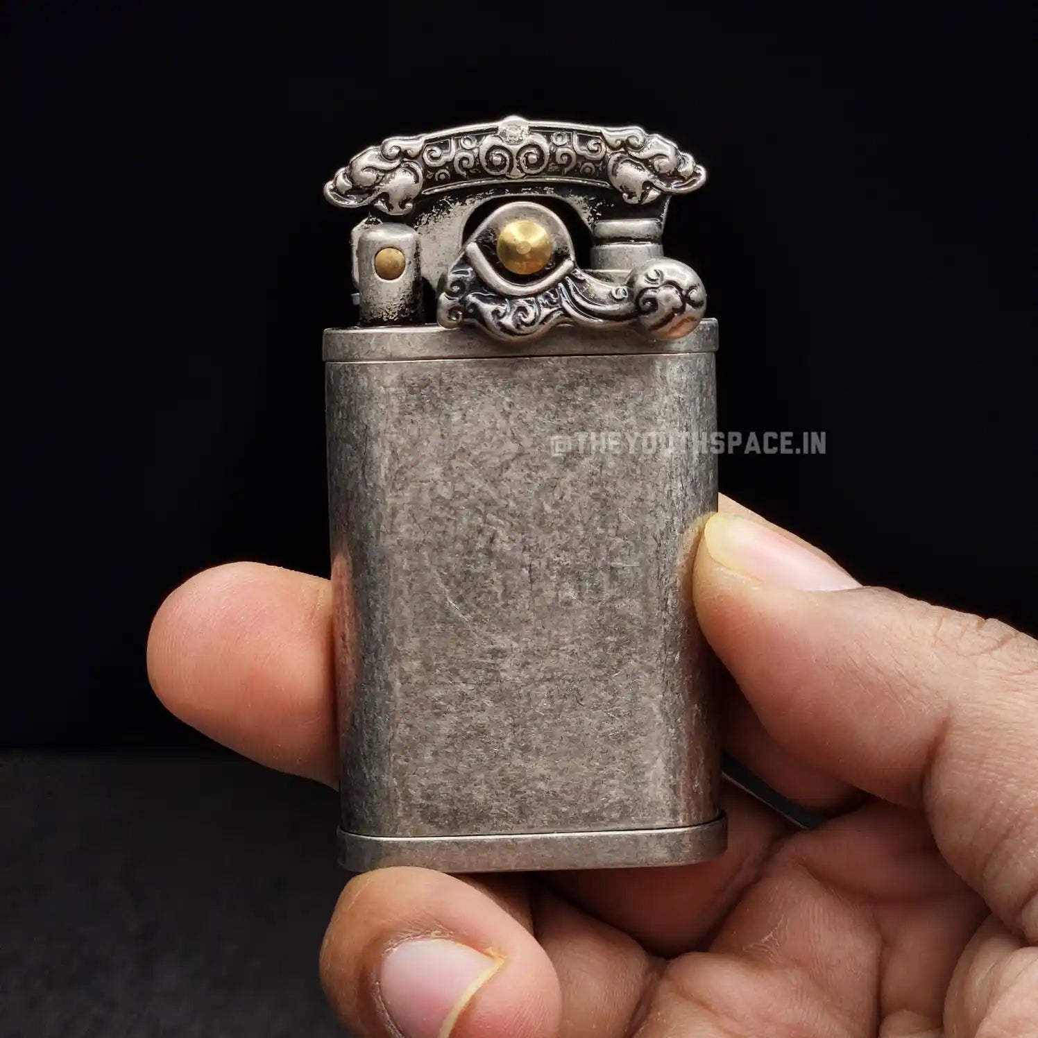 Antique Ornate Rocker Arm Kerosene Lighter