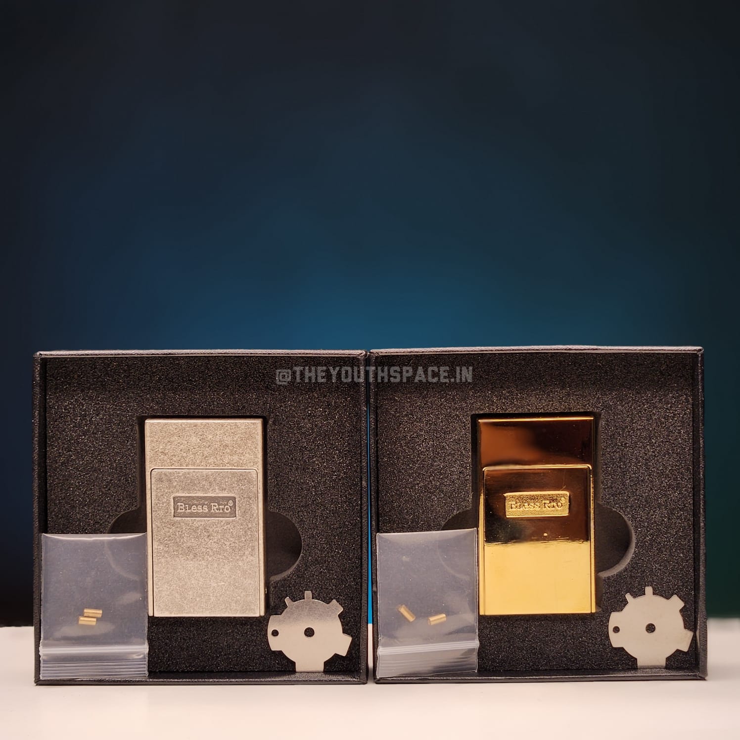 Retro Front-Flip Brass Lighter (Metallic)