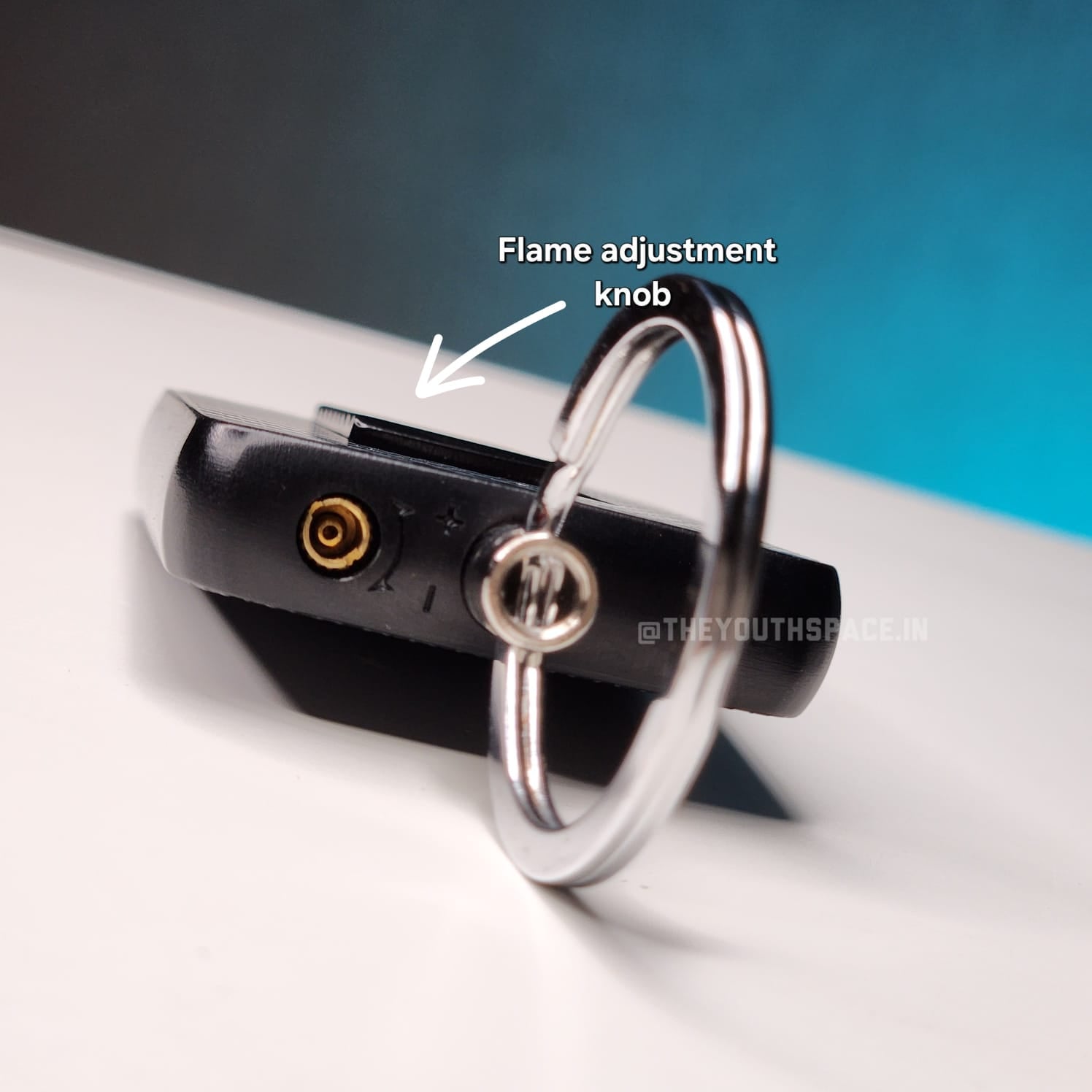 Carbon Ignite Orange Flame Lighter (Metallic)