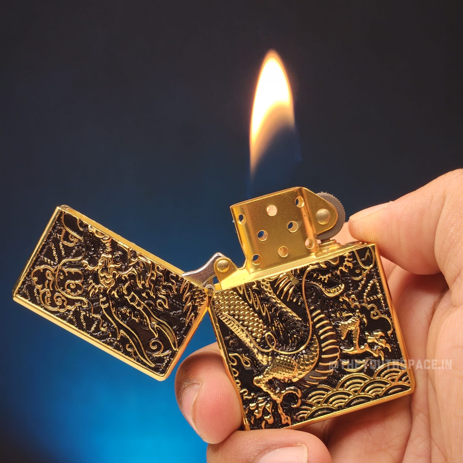 Ultra Premium Zorro Ultimate Justice Brass Antique Dragon Embossed Lighter