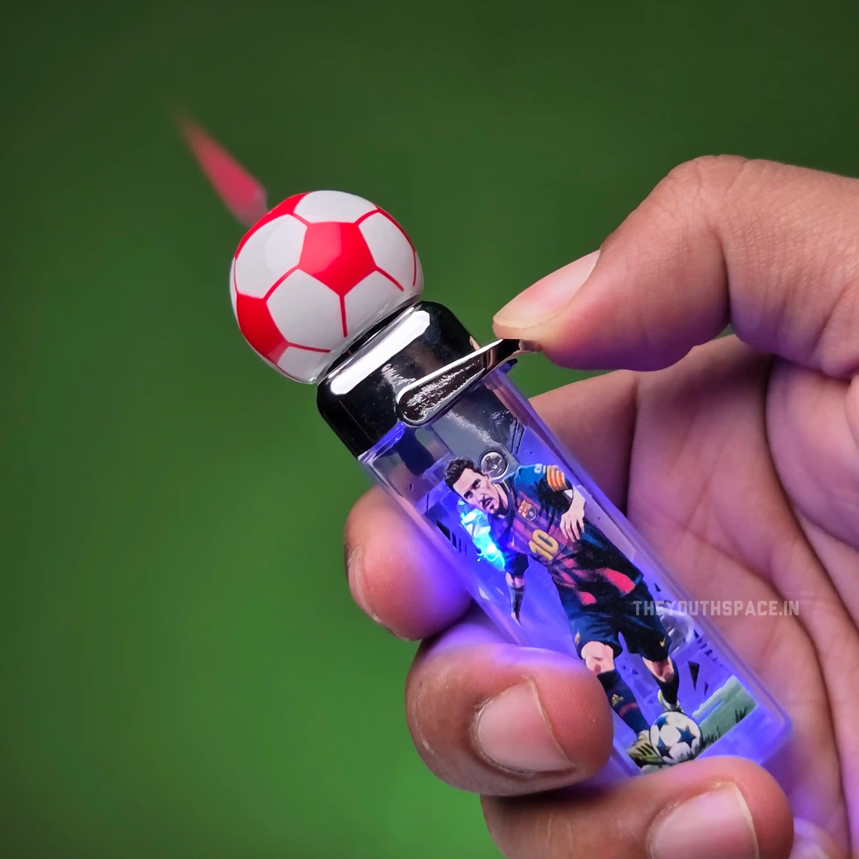 Football Spinner Red Flame Jet Lighter