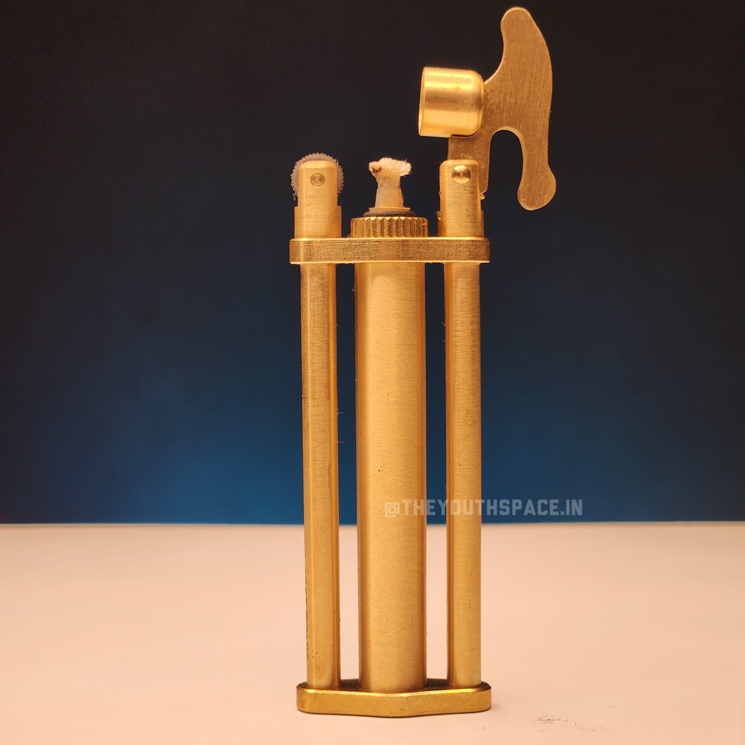 Three Section Pure Brass Slim Kerosene Lighter