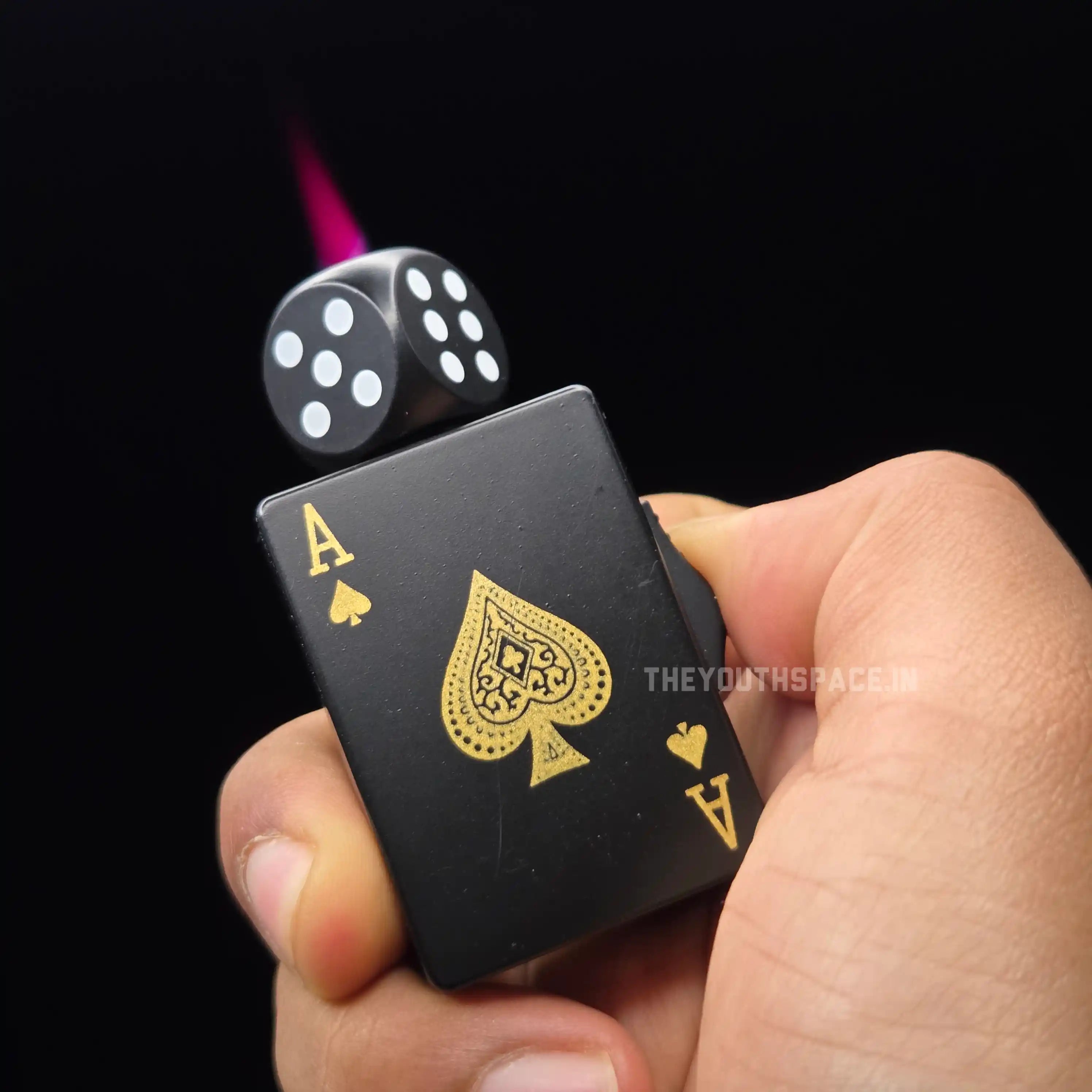 Dice Spinner Card Jet Flame Lighter