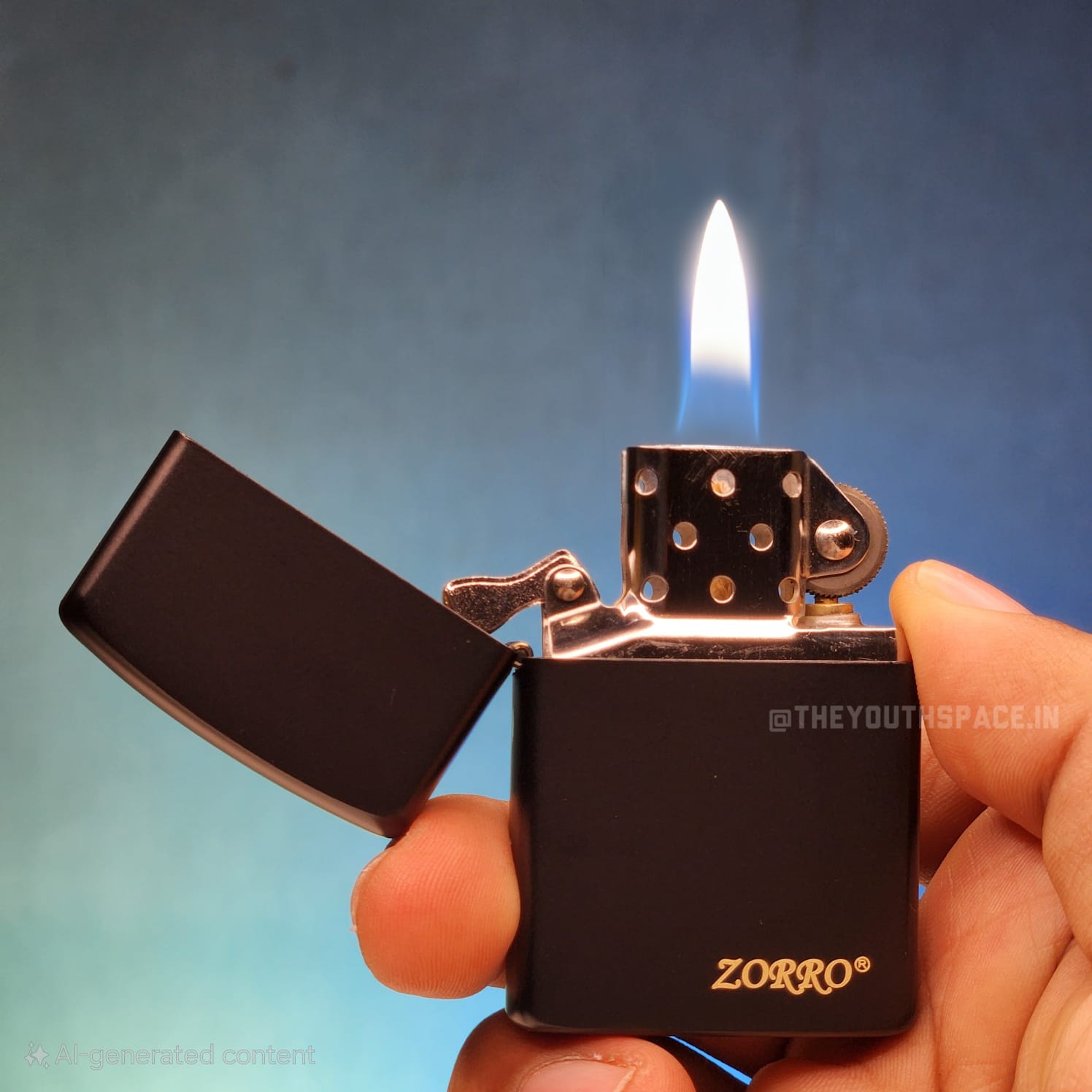 ZORRO ULTIMATE JUSTICE BRASS MATTE BLACK COLOR LIGHTER 23HK