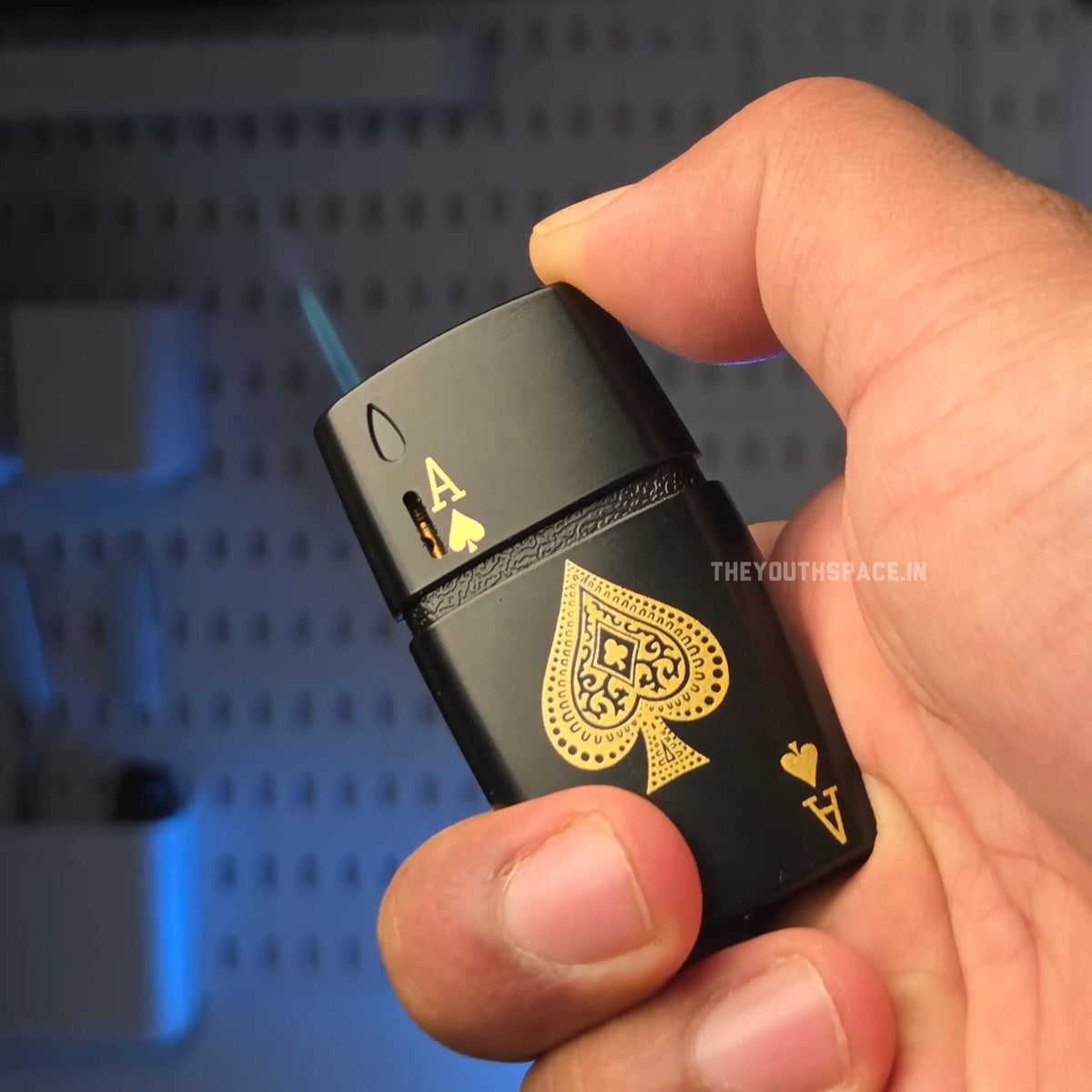 Ace Card Pocket Push Down Jet Lighter
