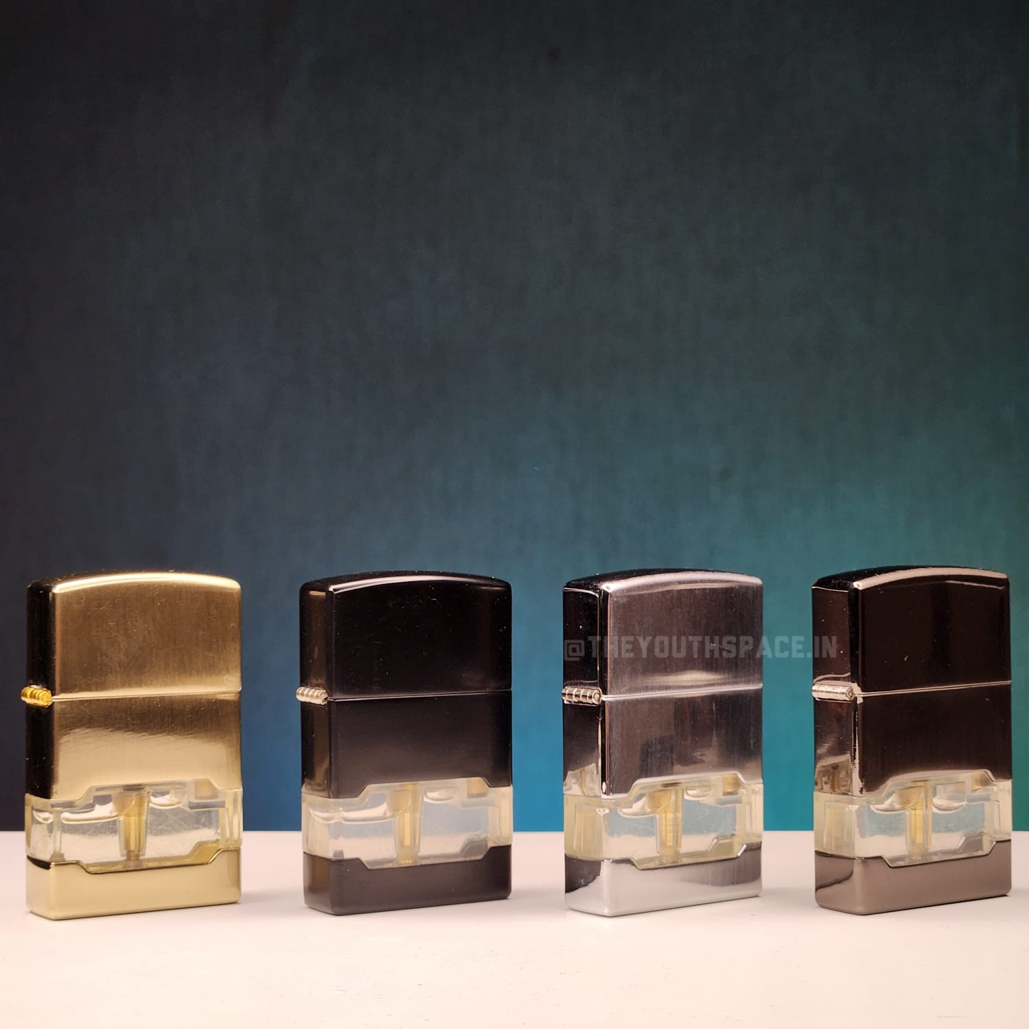 Lumi Tank Red Flame Jet Lighter (Metallic)