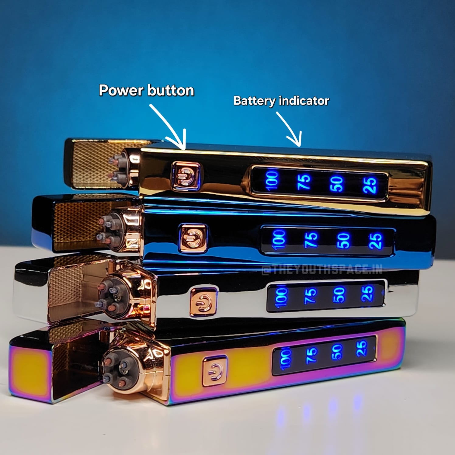 Lumina Double Arc Rechargeable Metallic Lighter