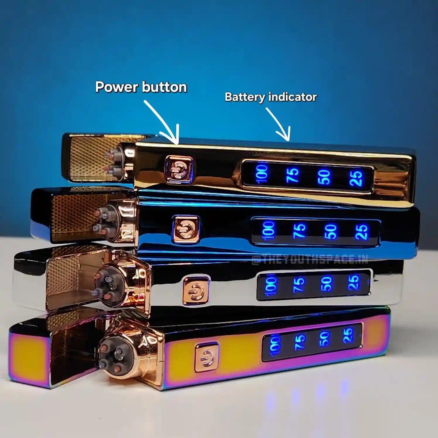 Lumina Double Arc Rechargeable Metallic Lighter