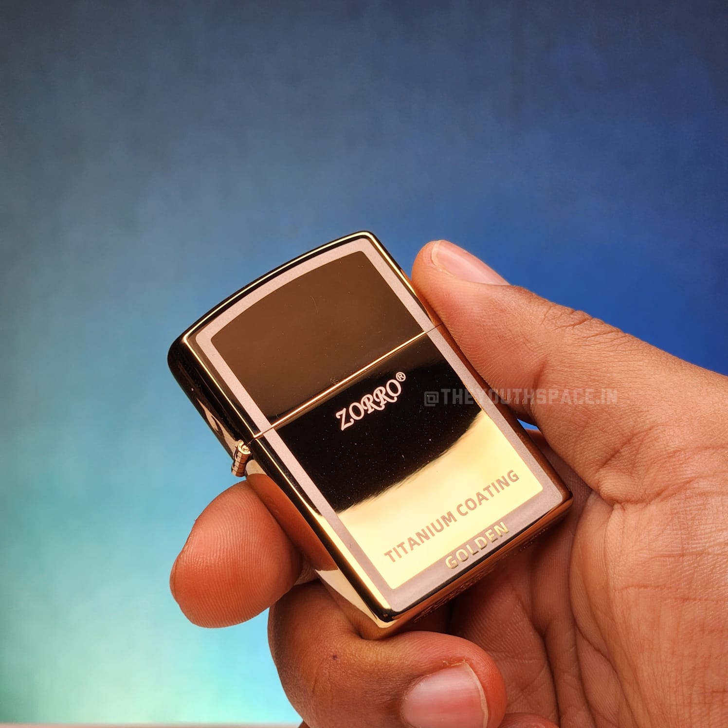 ZORRO ULTIMATE JUSTICE BRASS GOLD COLOR WITH TITANIUM COATING LIGHTER 23HKfds