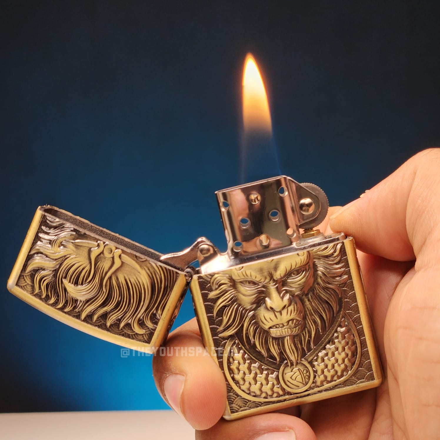 Zorro Ultimate Justice Brass Embossed Heavy Armor Wukong Kerosene Lighter 24HK