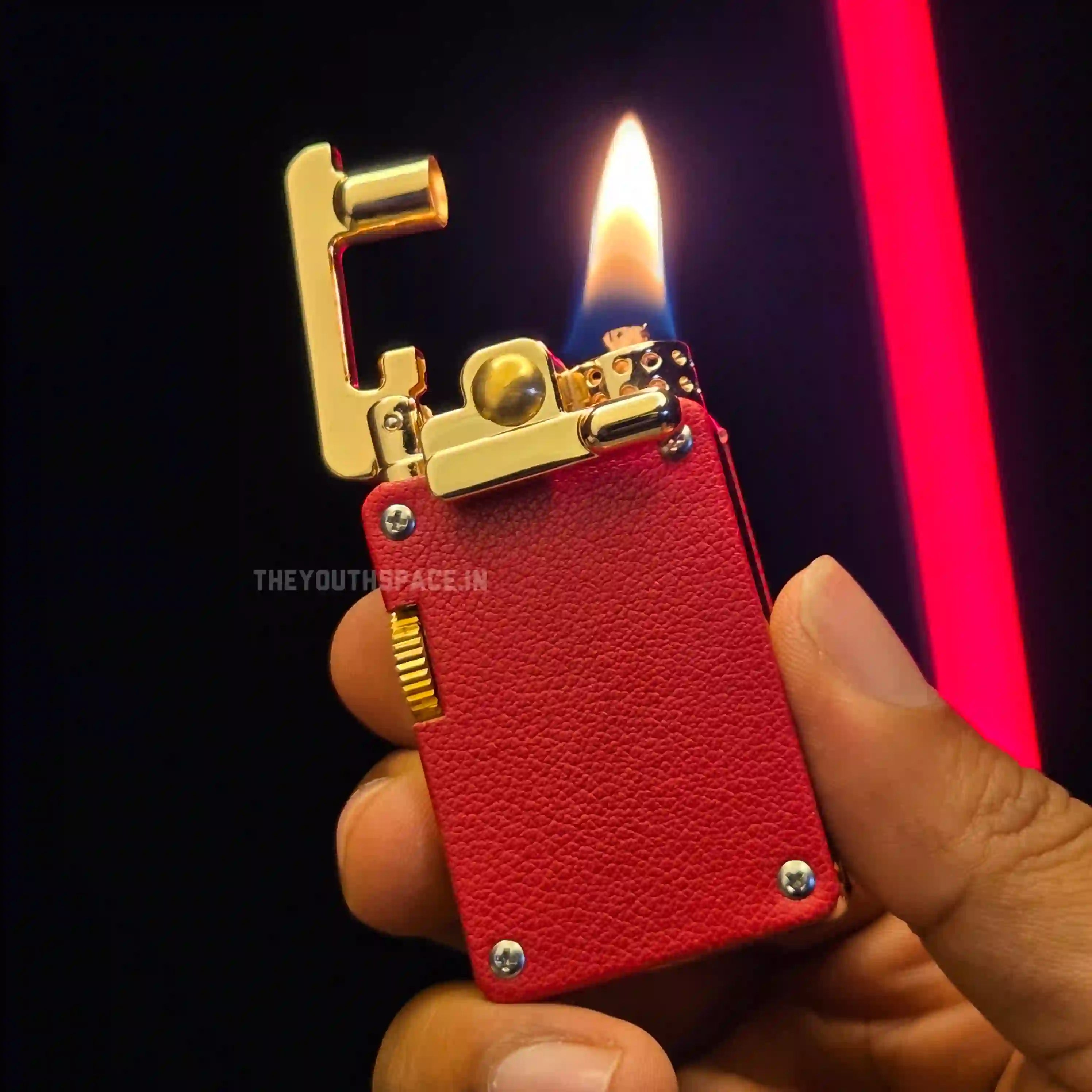 CHIEF 702 Carved Leather Rocker Arm Lighter