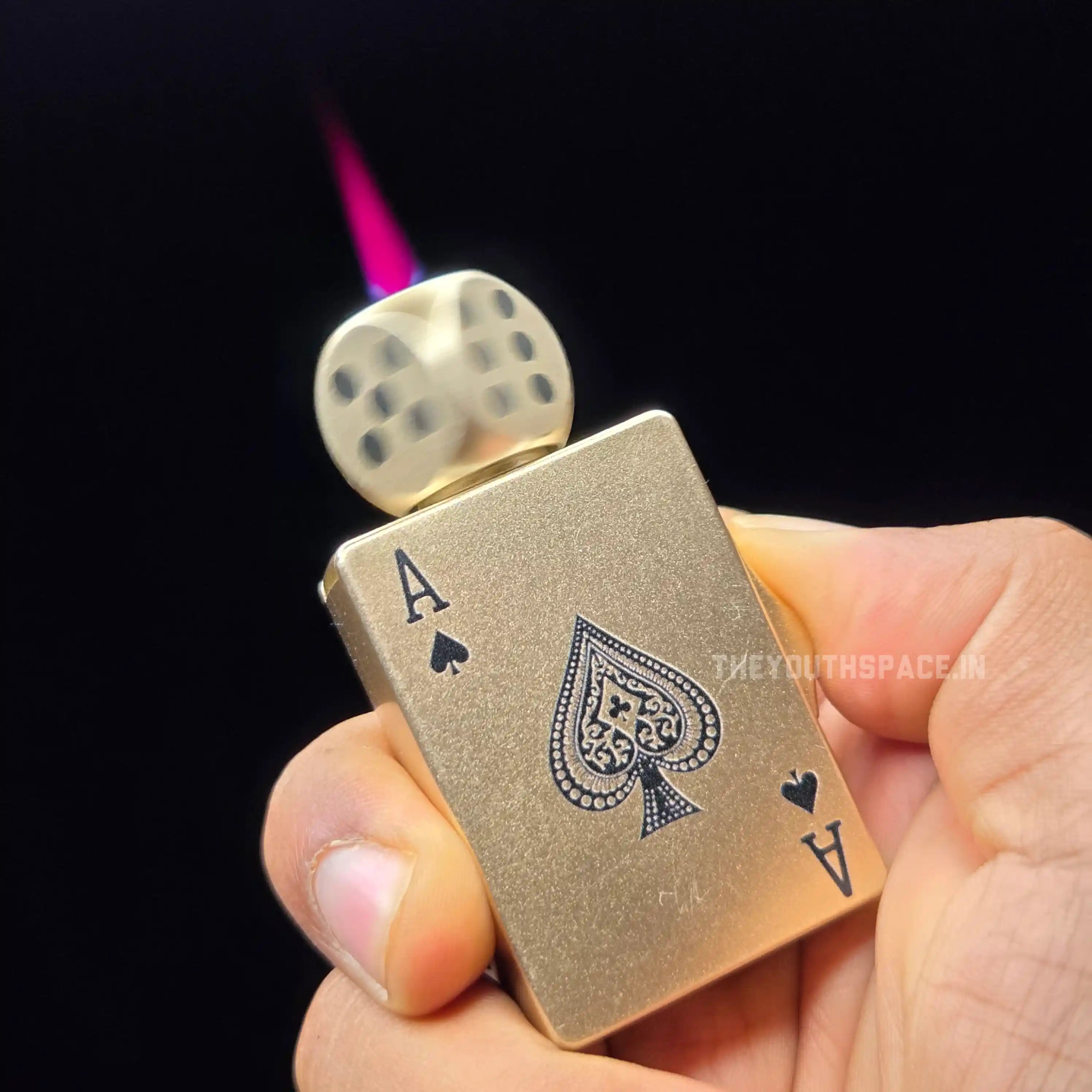 Dice Spinner Card Jet Flame Lighter