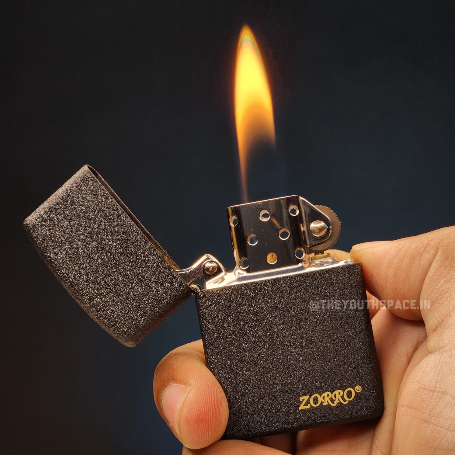 ZORRO Ultimate Justice Brass Matte Black Lighter 22HK