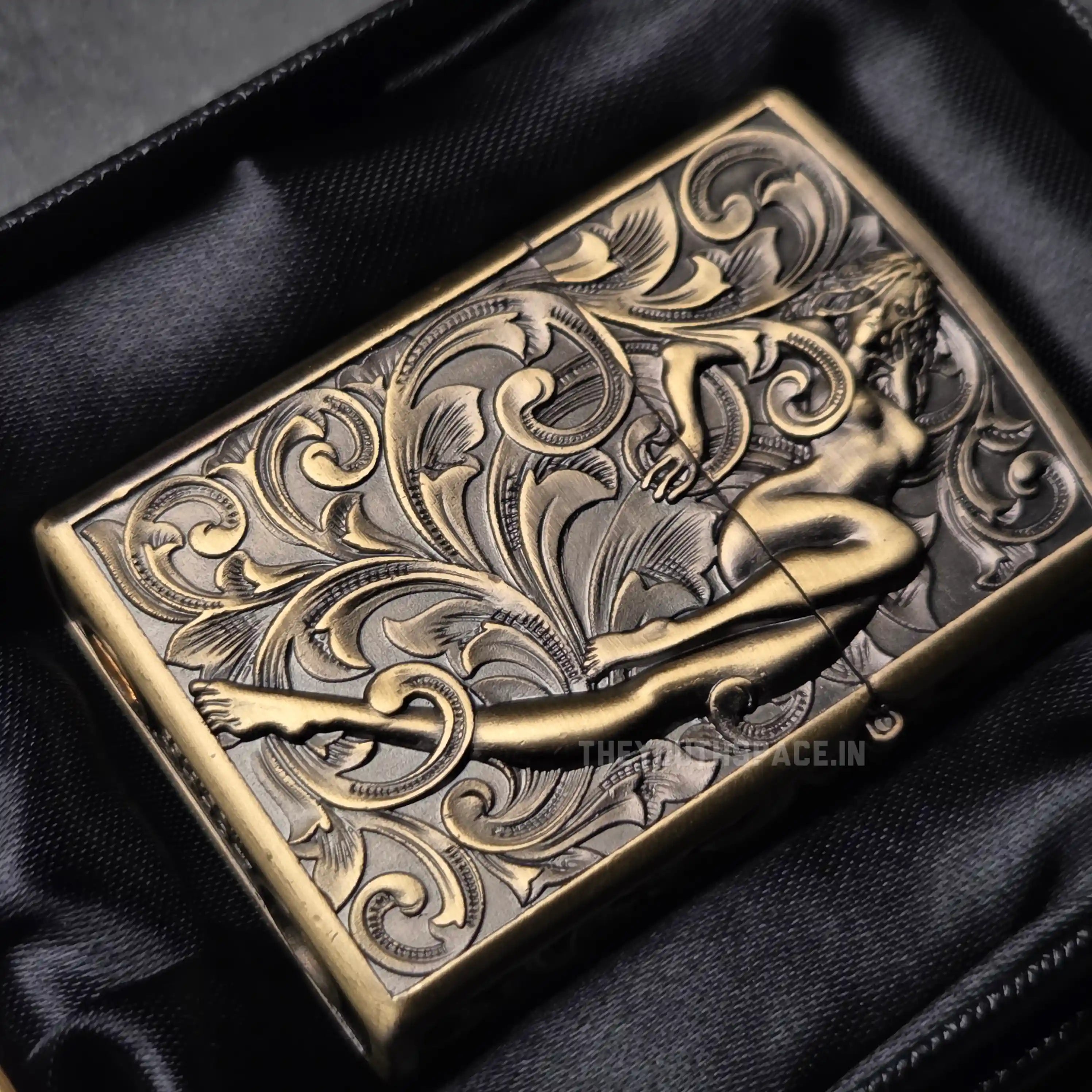 Zorro Ultimate Justice Brass 3D Carved Heavy Armor Mythical Guardian Creature Lighter