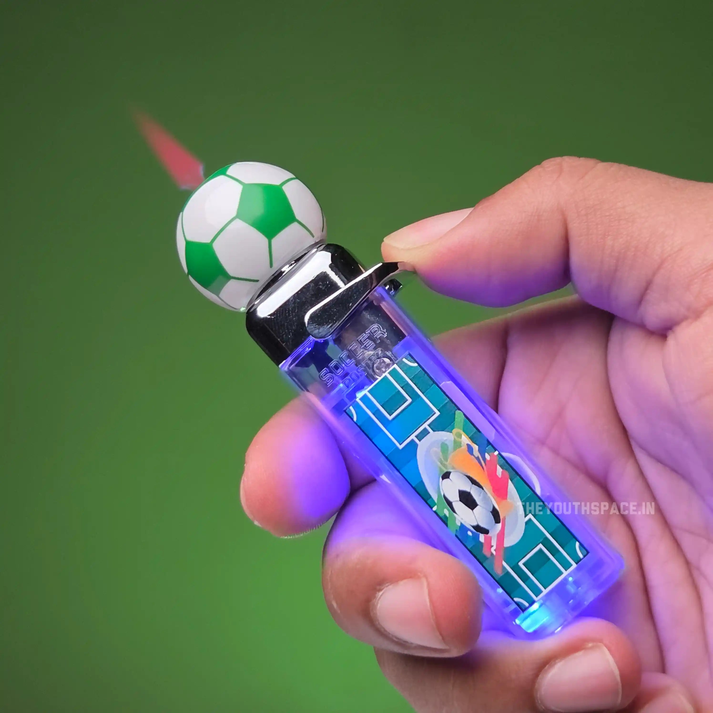 Football Spinner Red Flame Jet Lighter