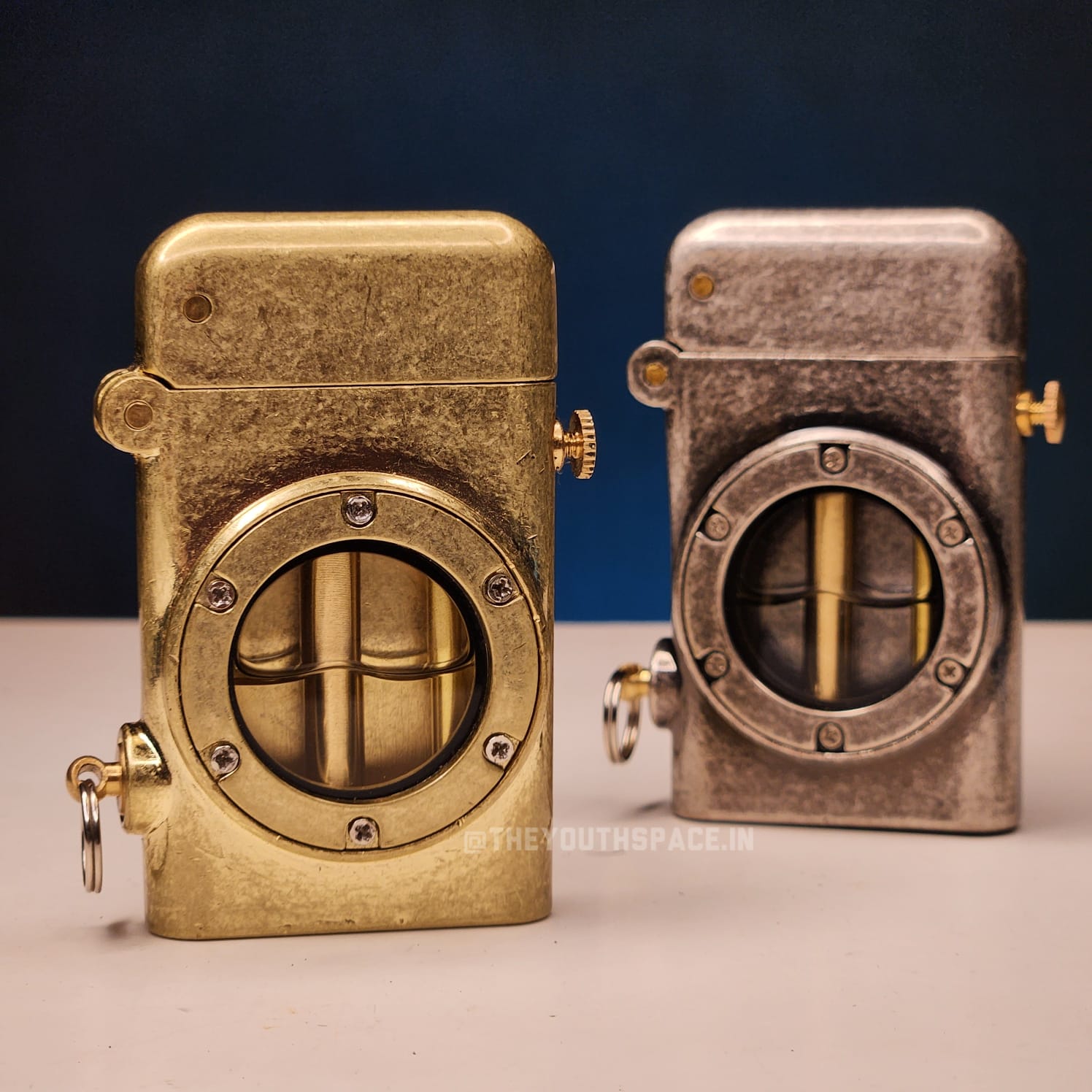 Premium Golden Mechanical Visible Fuel Tank Lighter
