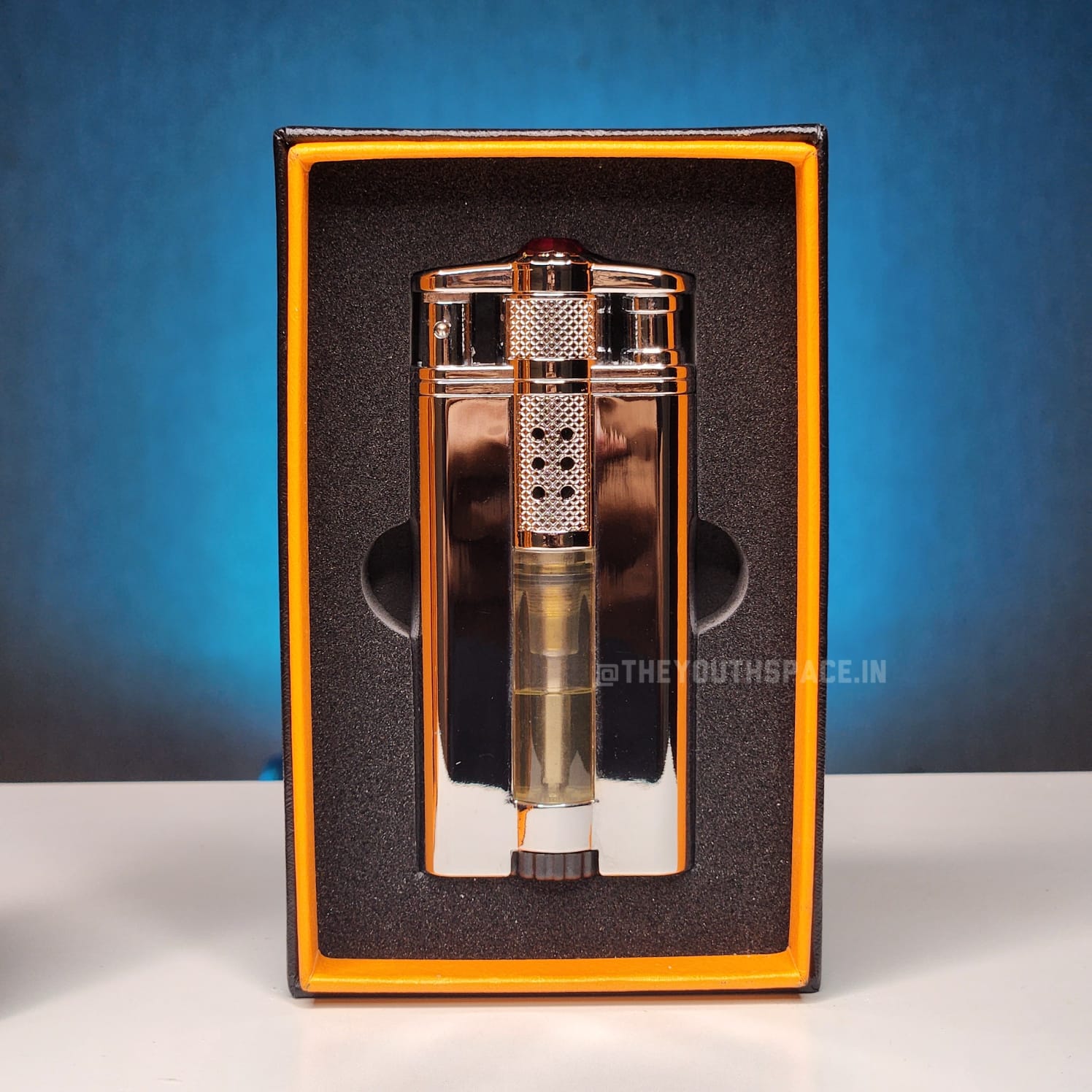 Heavy Block Burner Jet Flame Lighter (Metallic)