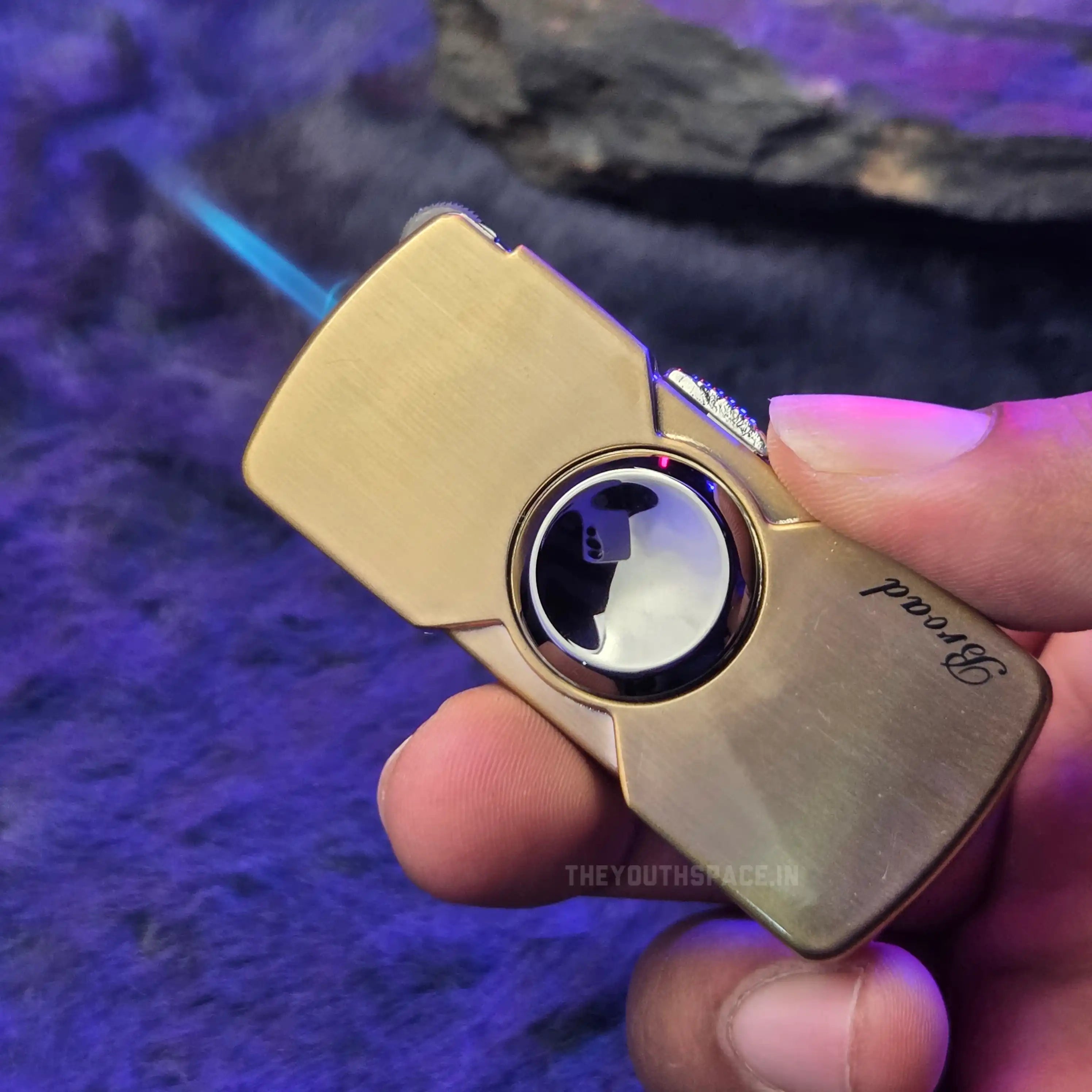 Fidget Spinner Jet Lighter (Metallic)