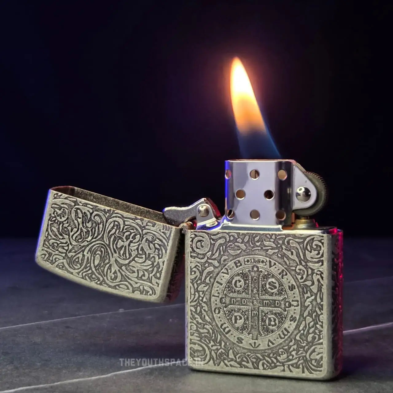 ZORRO Ultimate Justice Antique Brass Saint Benedict Cross Kerosene Lighter 2025