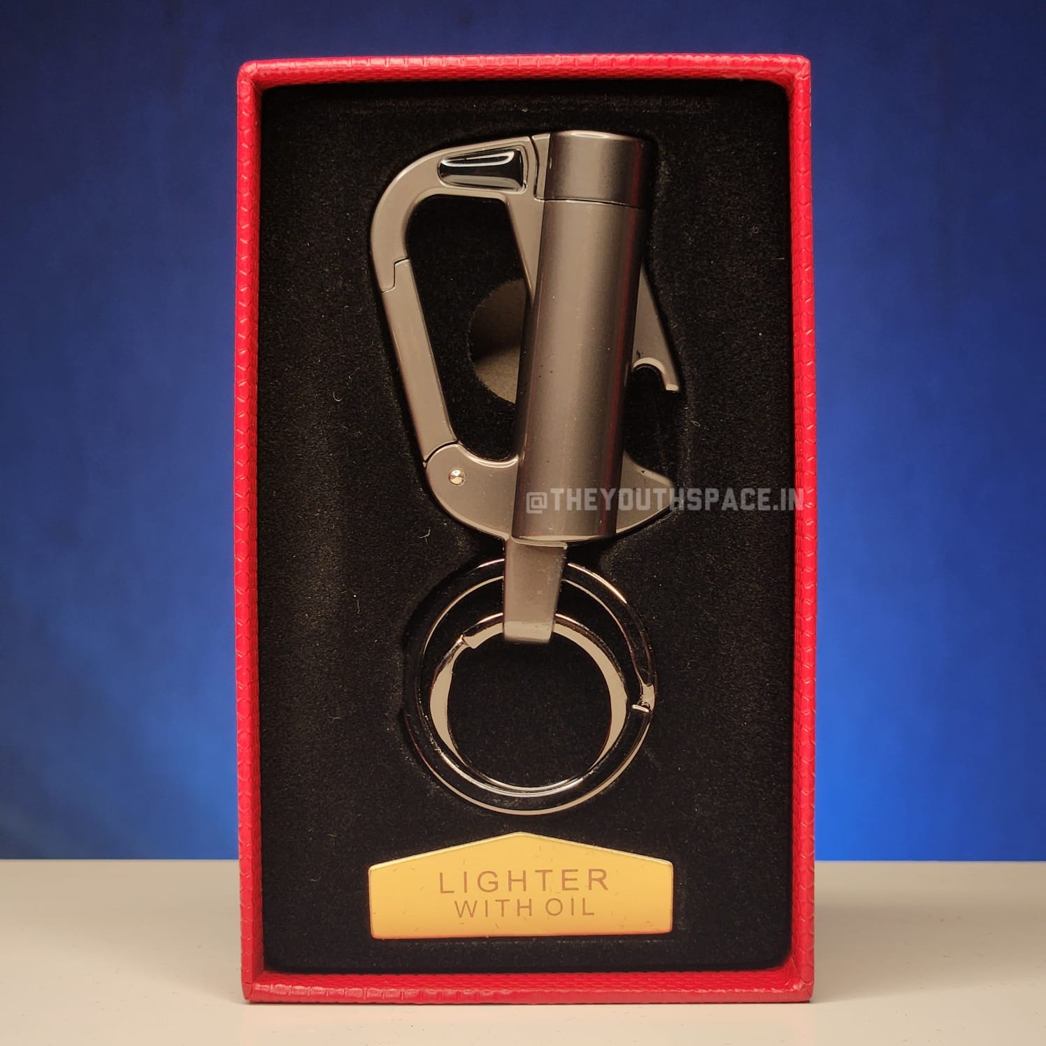 Carabiner Flint wheel Lighter (Metallic)