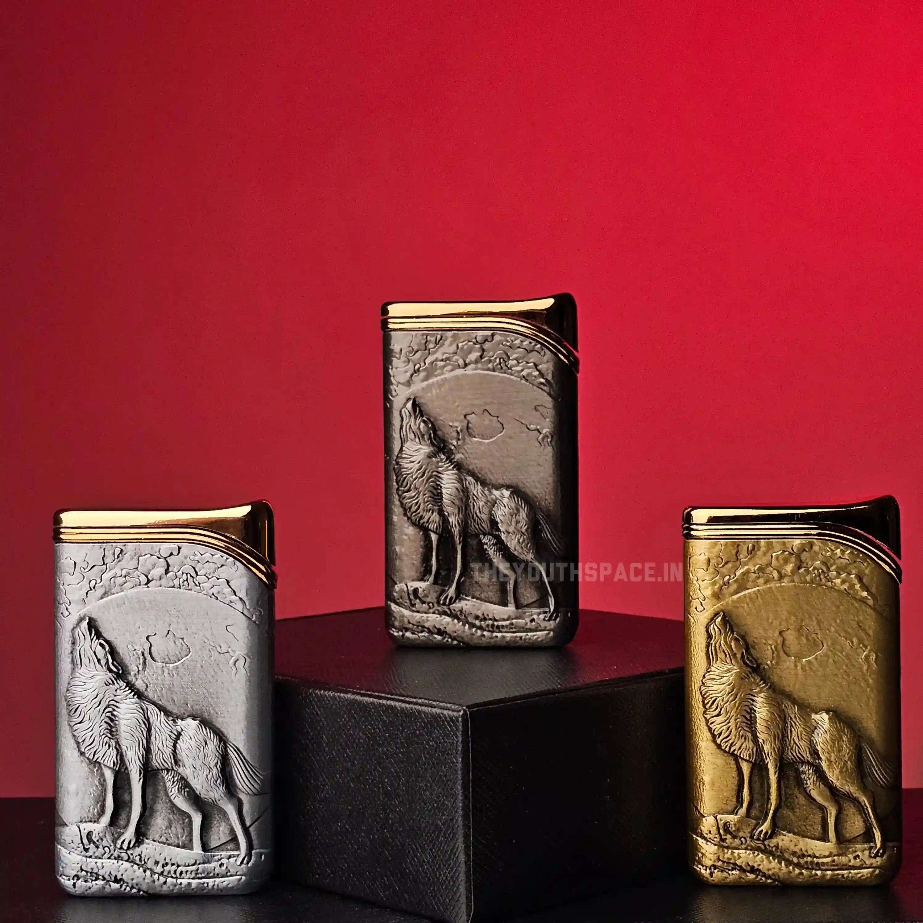Howling Wolf Antique Lighter