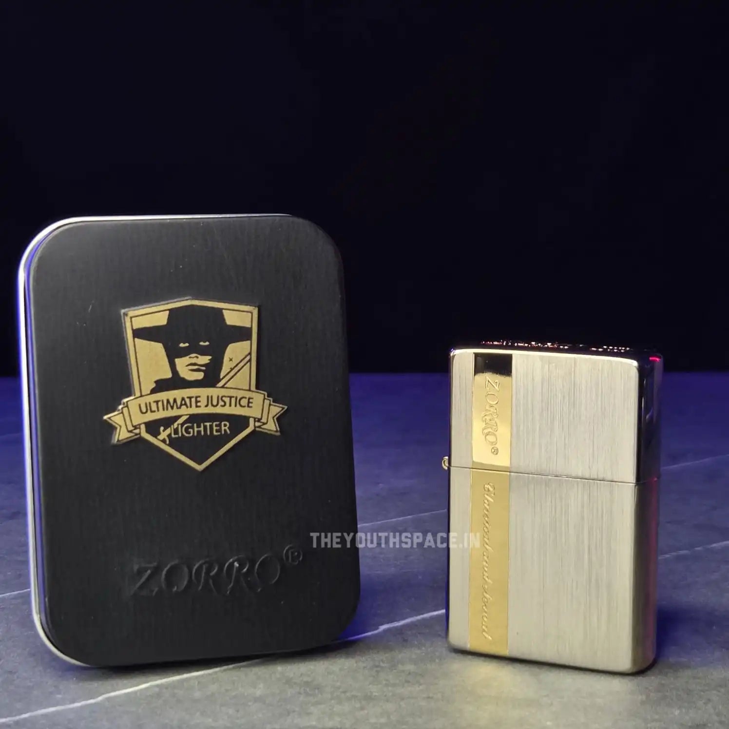ZORRO ULTIMATE JUSTICE BRASS CLASSIC AND ETARNAL LIGHTER 23HK