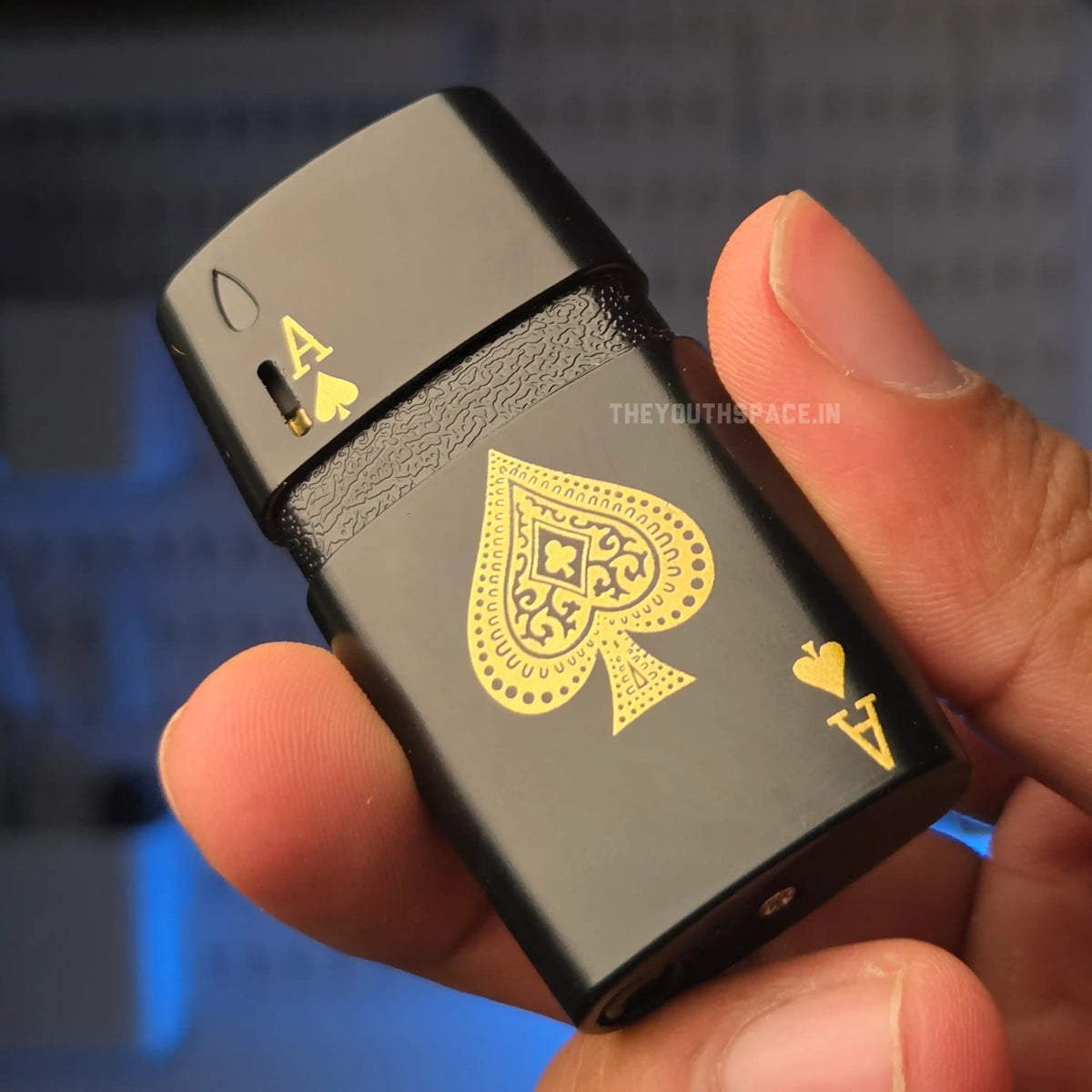 Ace Card Pocket Push Down Jet Lighter