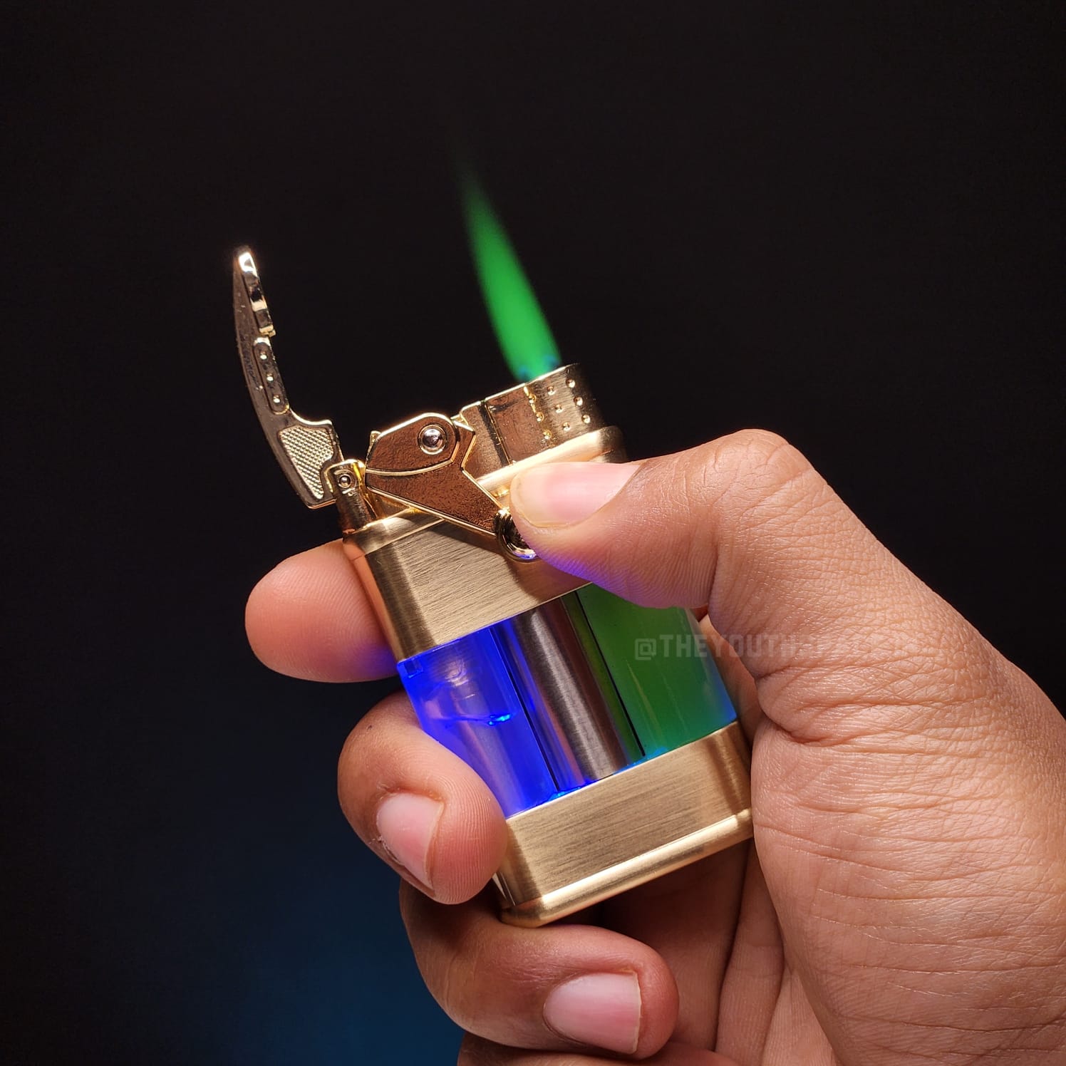 Green Flame Jet Ignition Lighter (Metallic)
