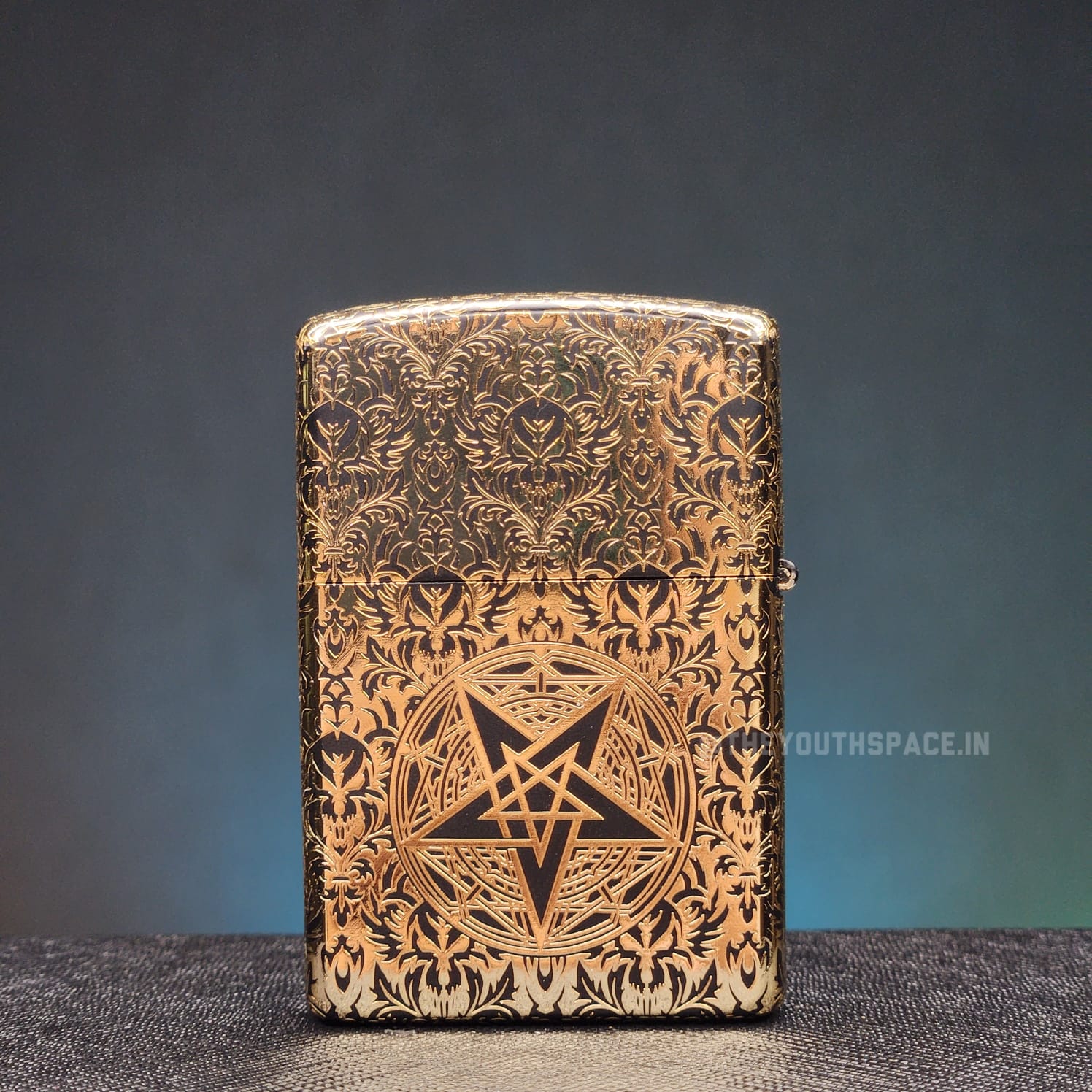 ZORRO Antique Brass Pentagram Engraved Lighter 2025 Edition