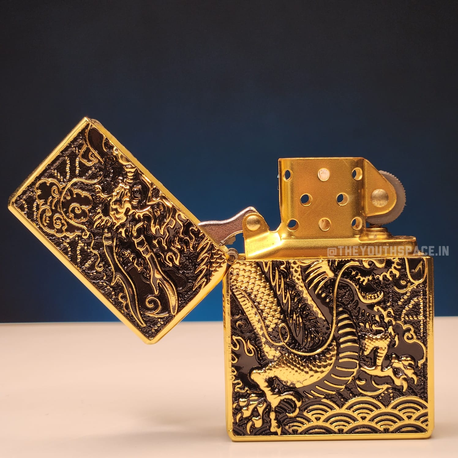 Ultra Premium Zorro Ultimate Justice Brass Antique Dragon Embossed Lighter