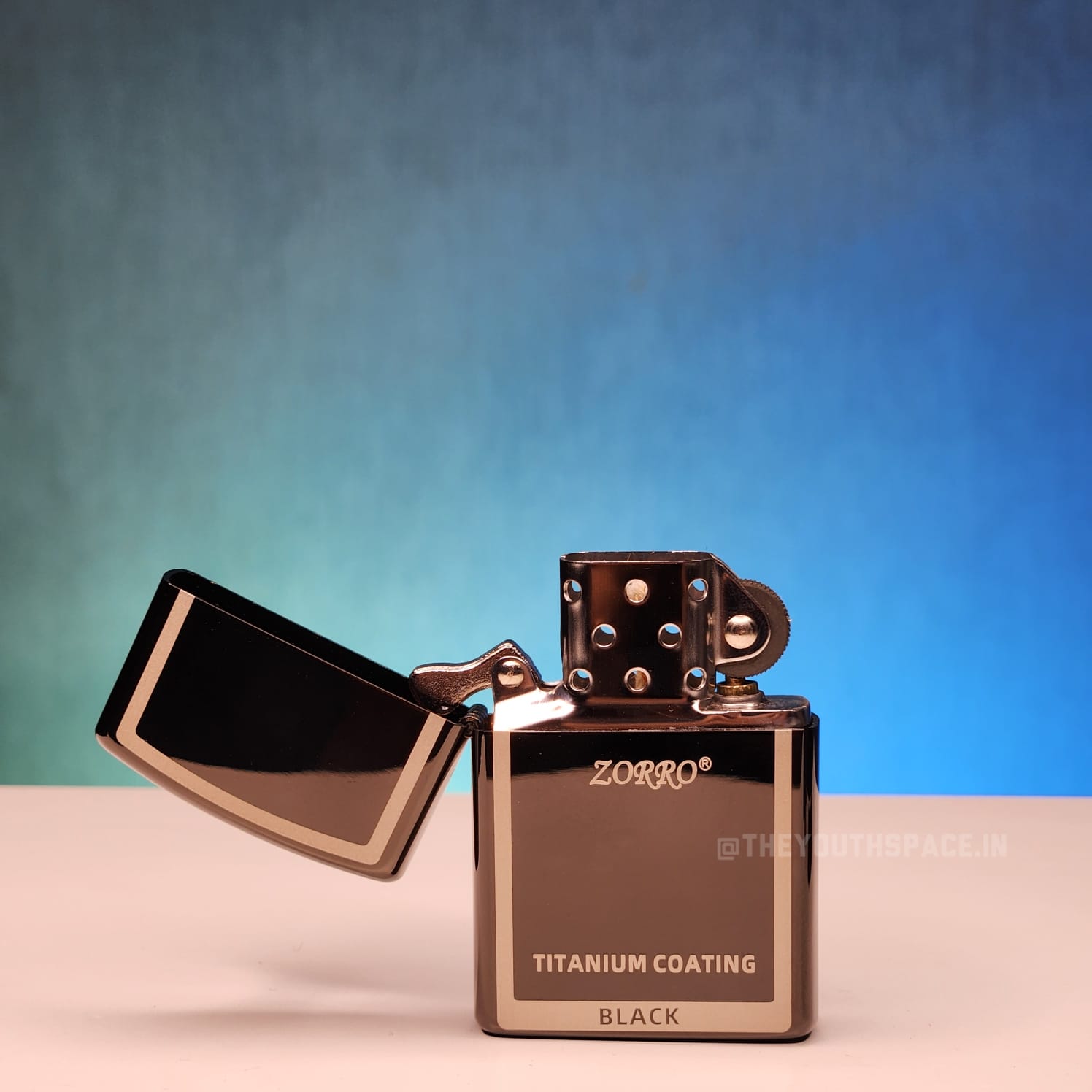 ZORRO ULTIMATE JUSTICE BRASS BLACK COLOR WITH TITANIUM COATING LIGHTER 23 HK