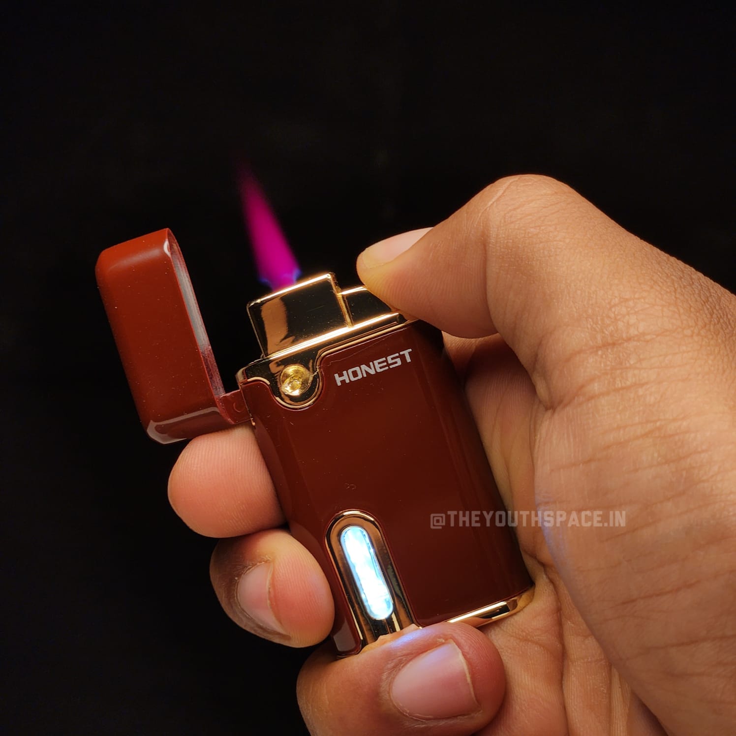 Mini Glow Tank Red Flame Jet Lighter