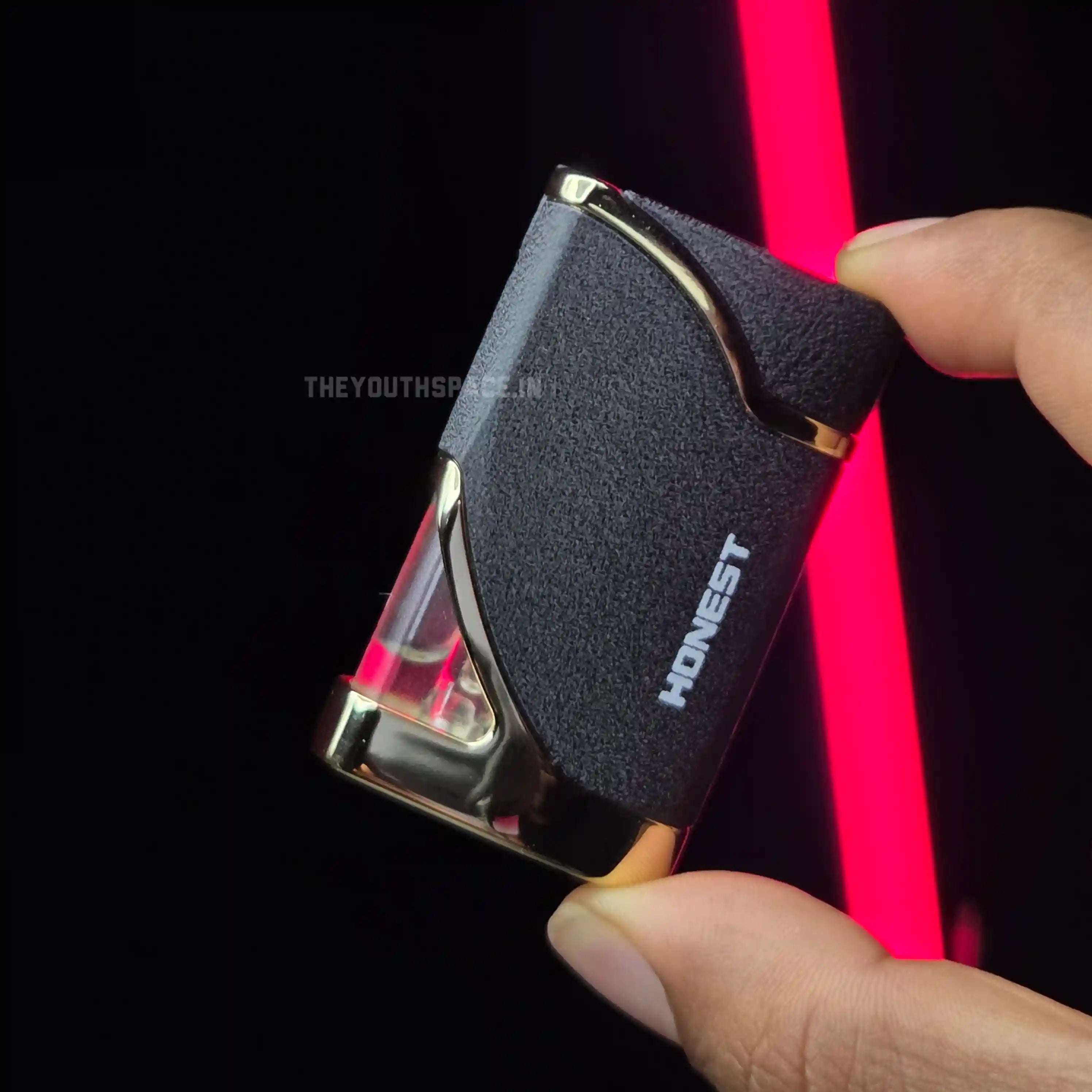 Honest Compact Matte Black Glow Tank Jet Lighter