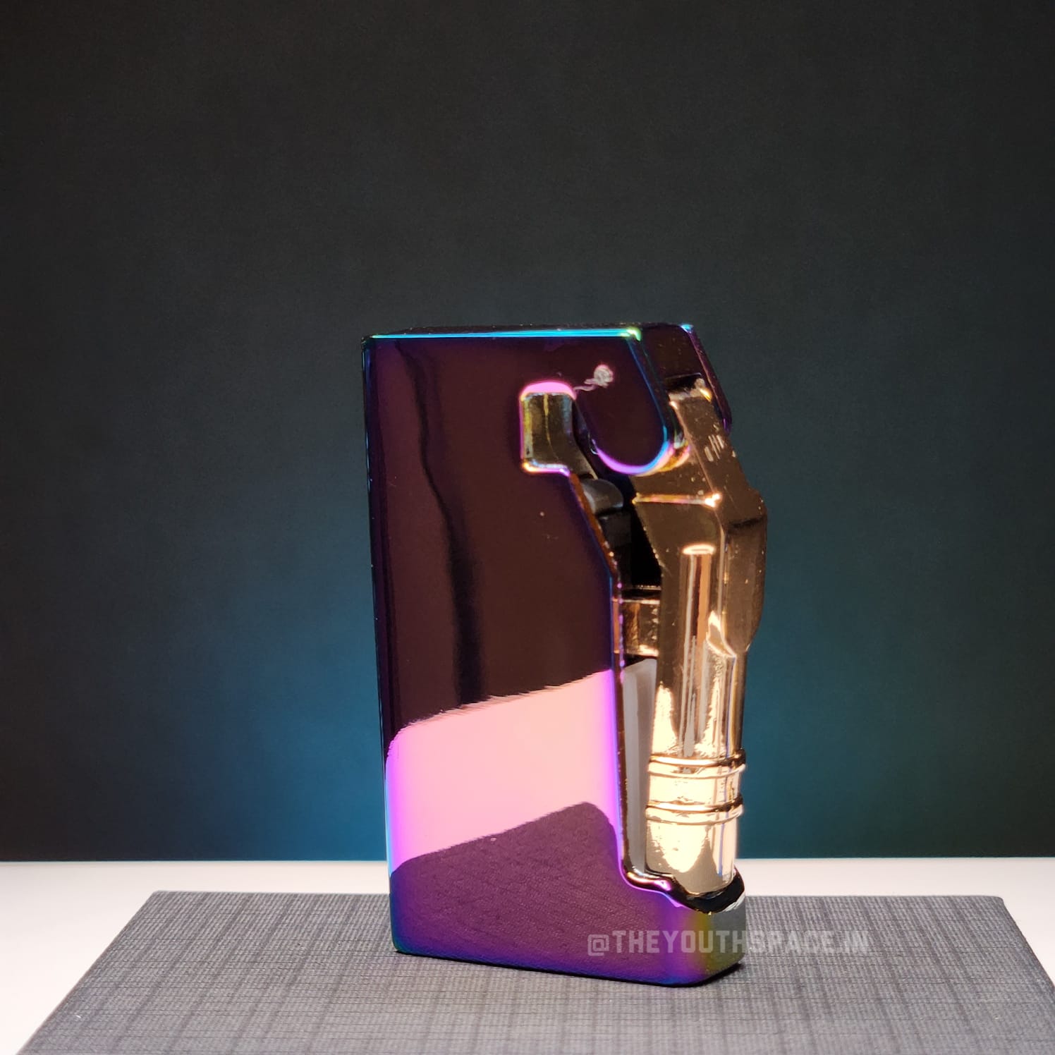 Mechanical Side Press Jet Flame Lighter (Metallic)