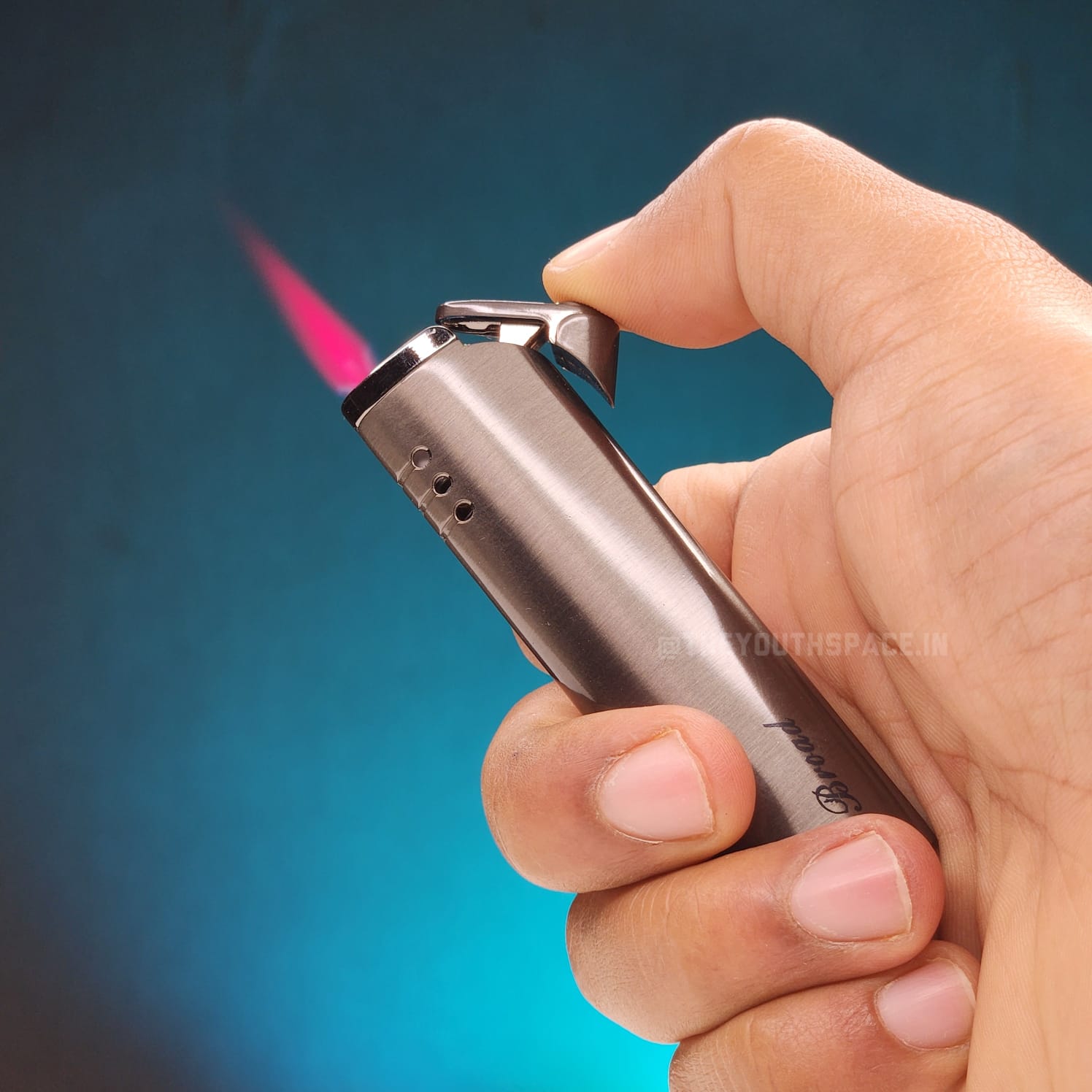 Slender Matte Red Flame Jet Lighter (Metallic)