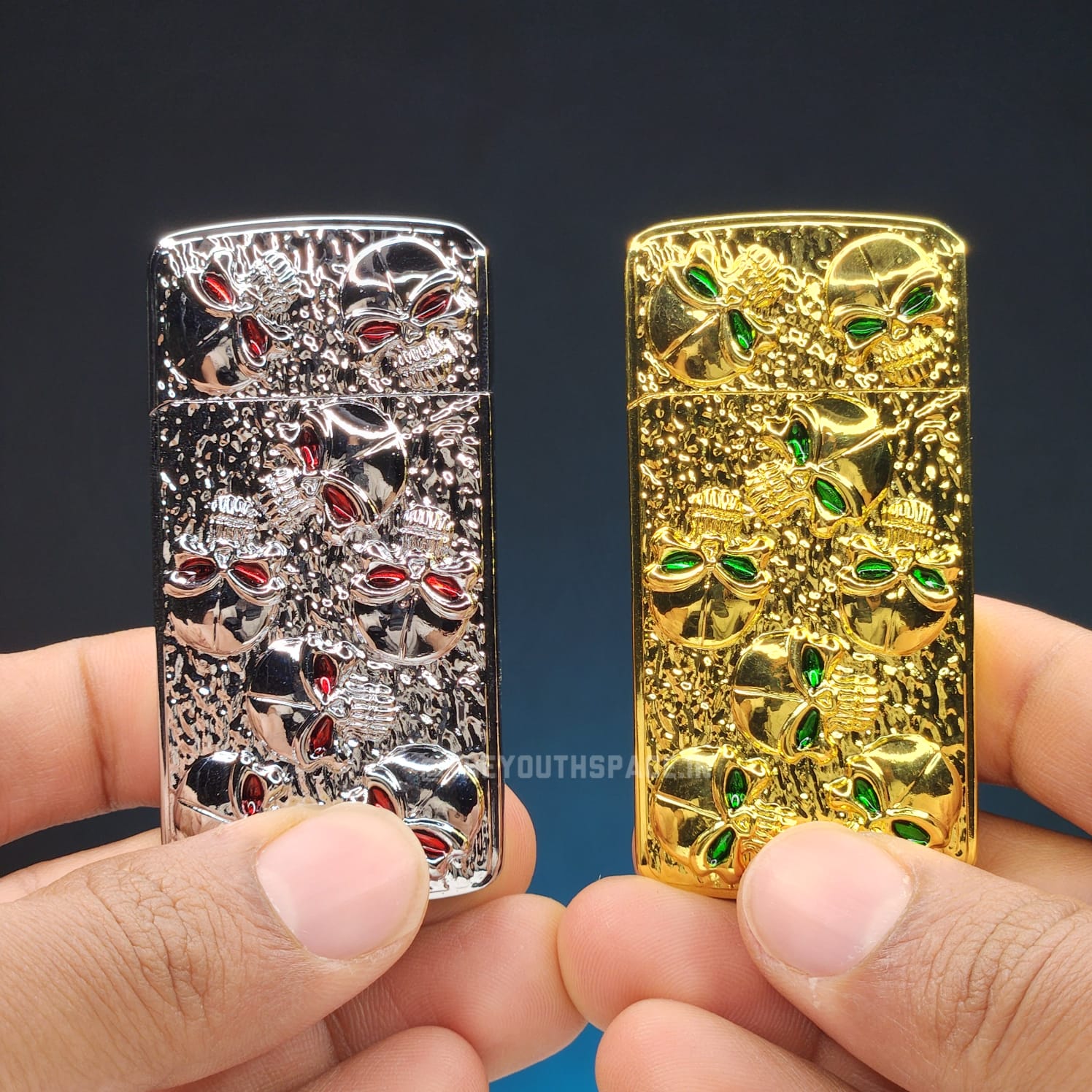 Jet Ignition Skull jet lighter (Metallic)