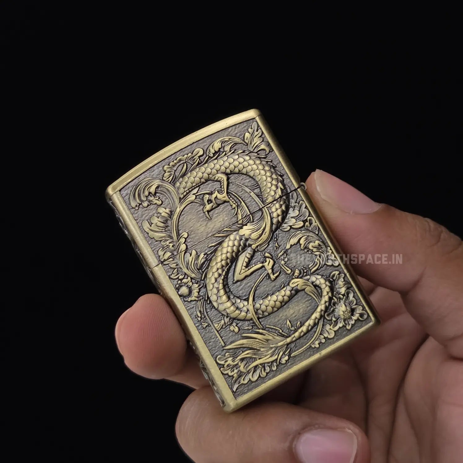 Zorro ZK33 Divine Dragon Series Translucent Green/Blue Metal Windproof Kerosene Lighter