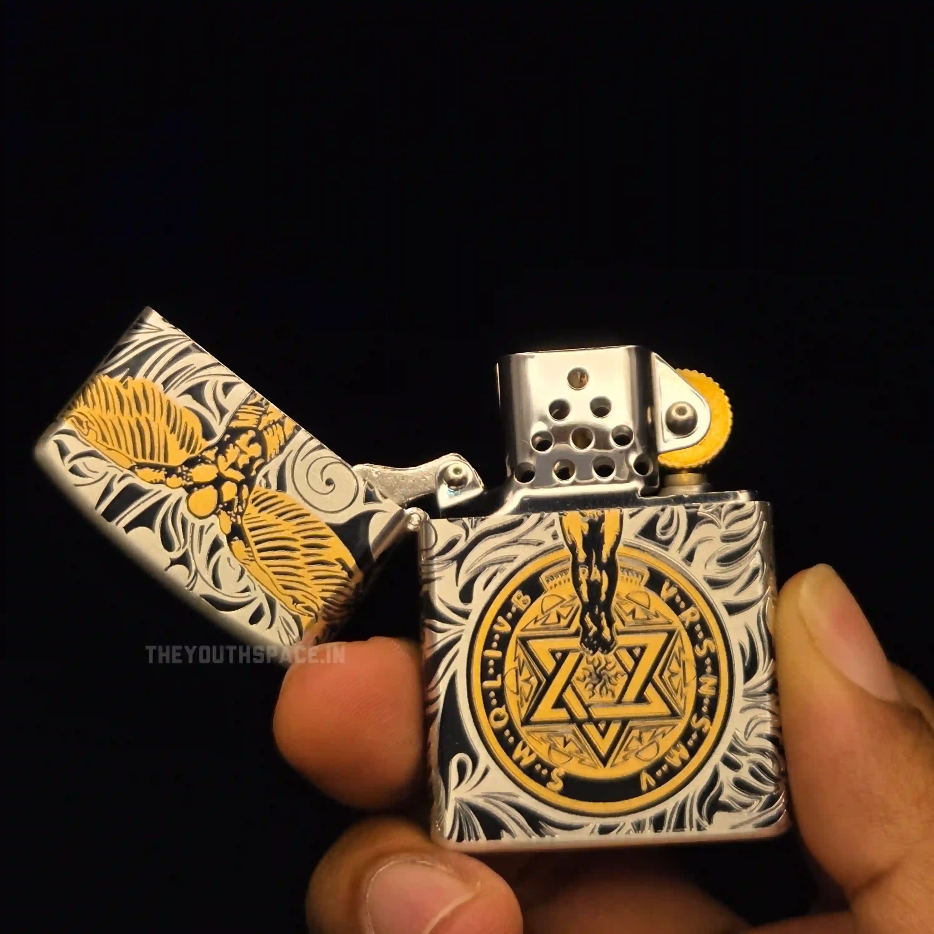 Zorro Ultimate Justice Guardian Angel Armor Lighter - Deep Relief Silver & Gold Edition