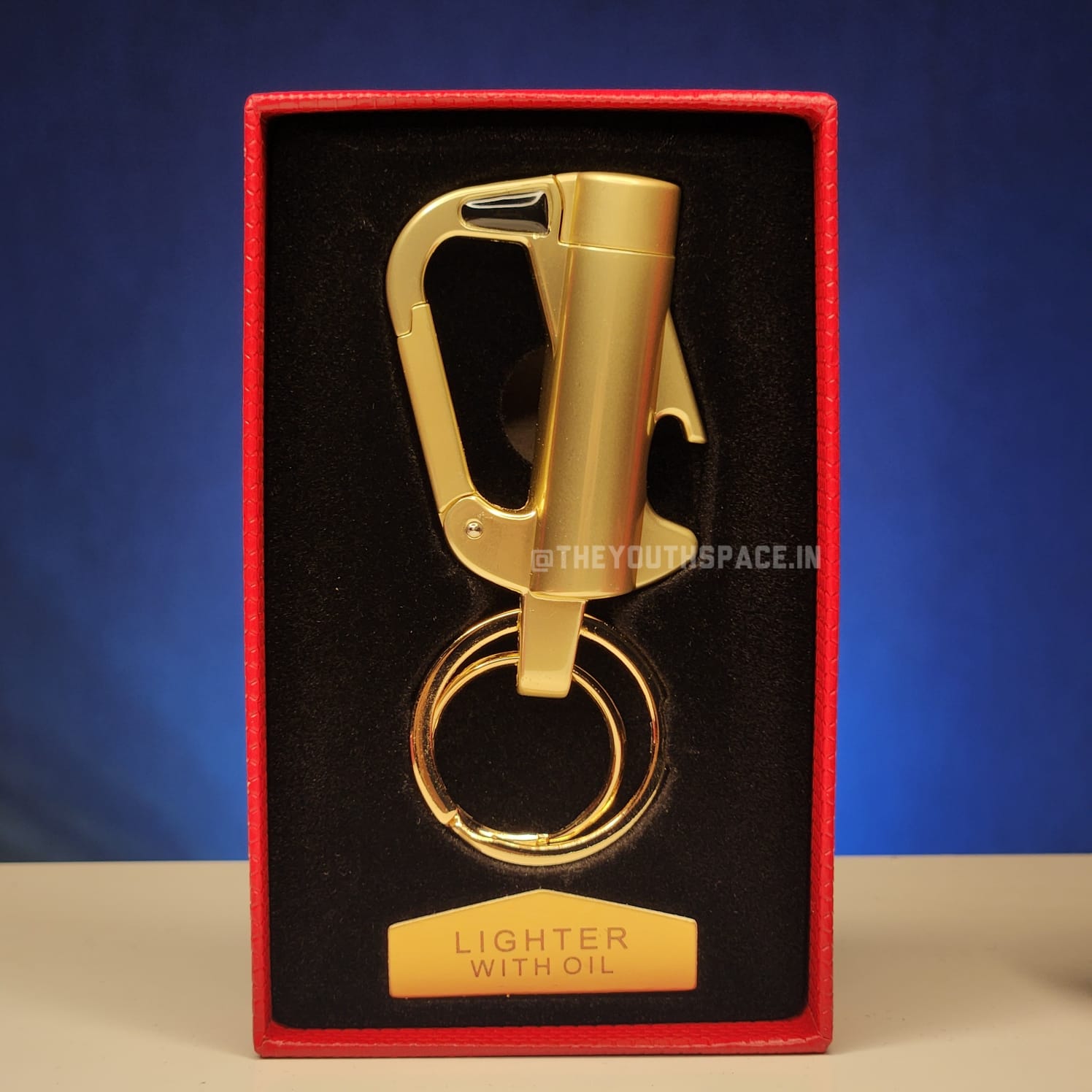 Carabiner Flint wheel Lighter (Metallic)