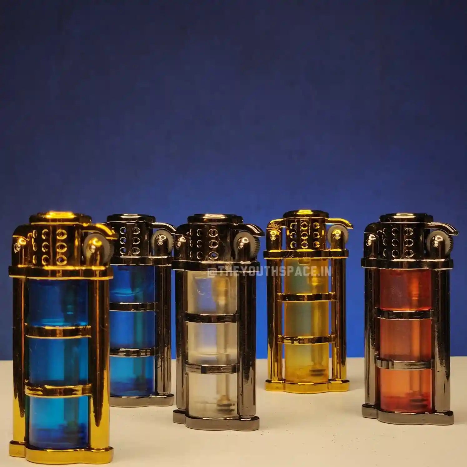 Lantern Clear Visible Tank Lighter (Metallic)
