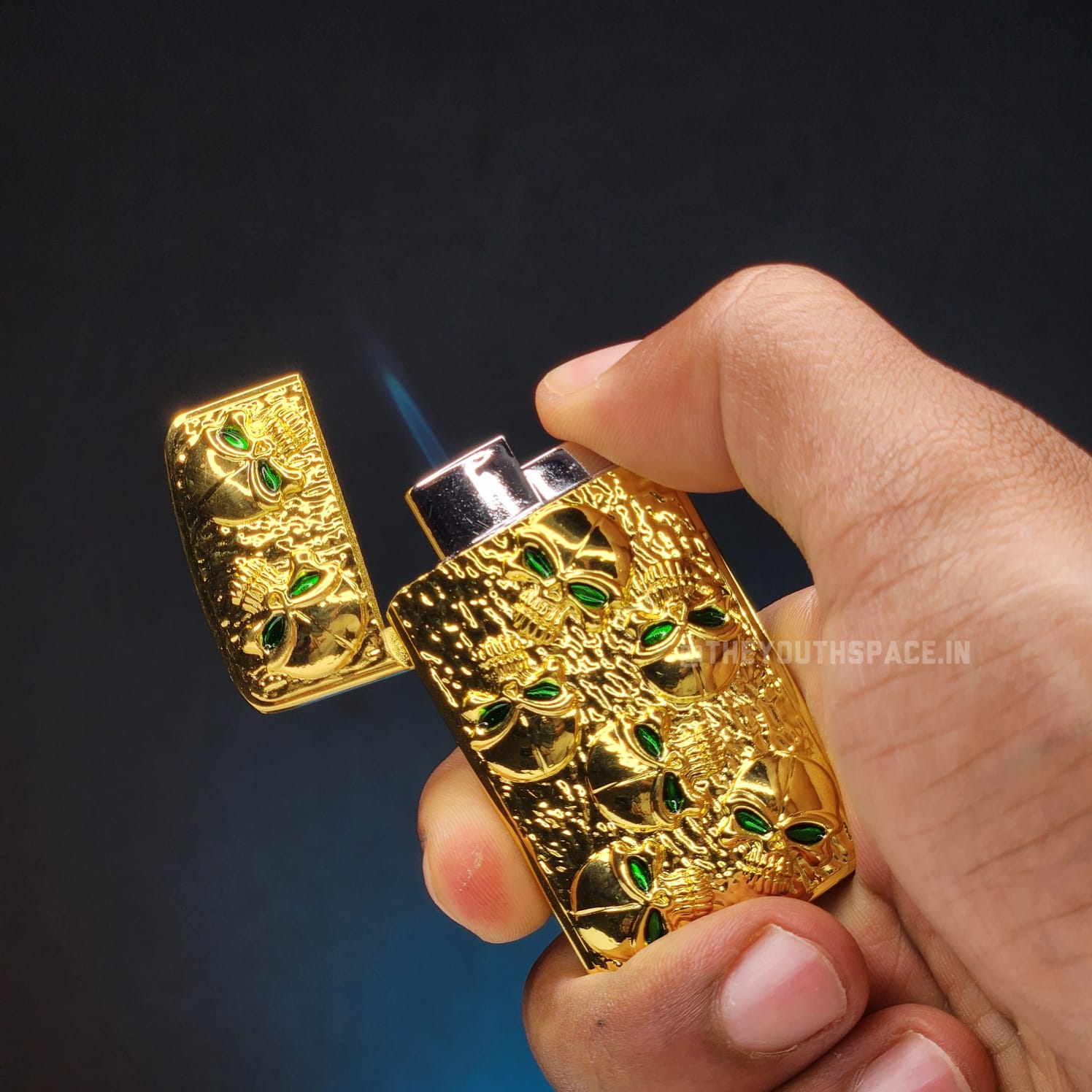 Jet Ignition Skull jet lighter (Metallic)