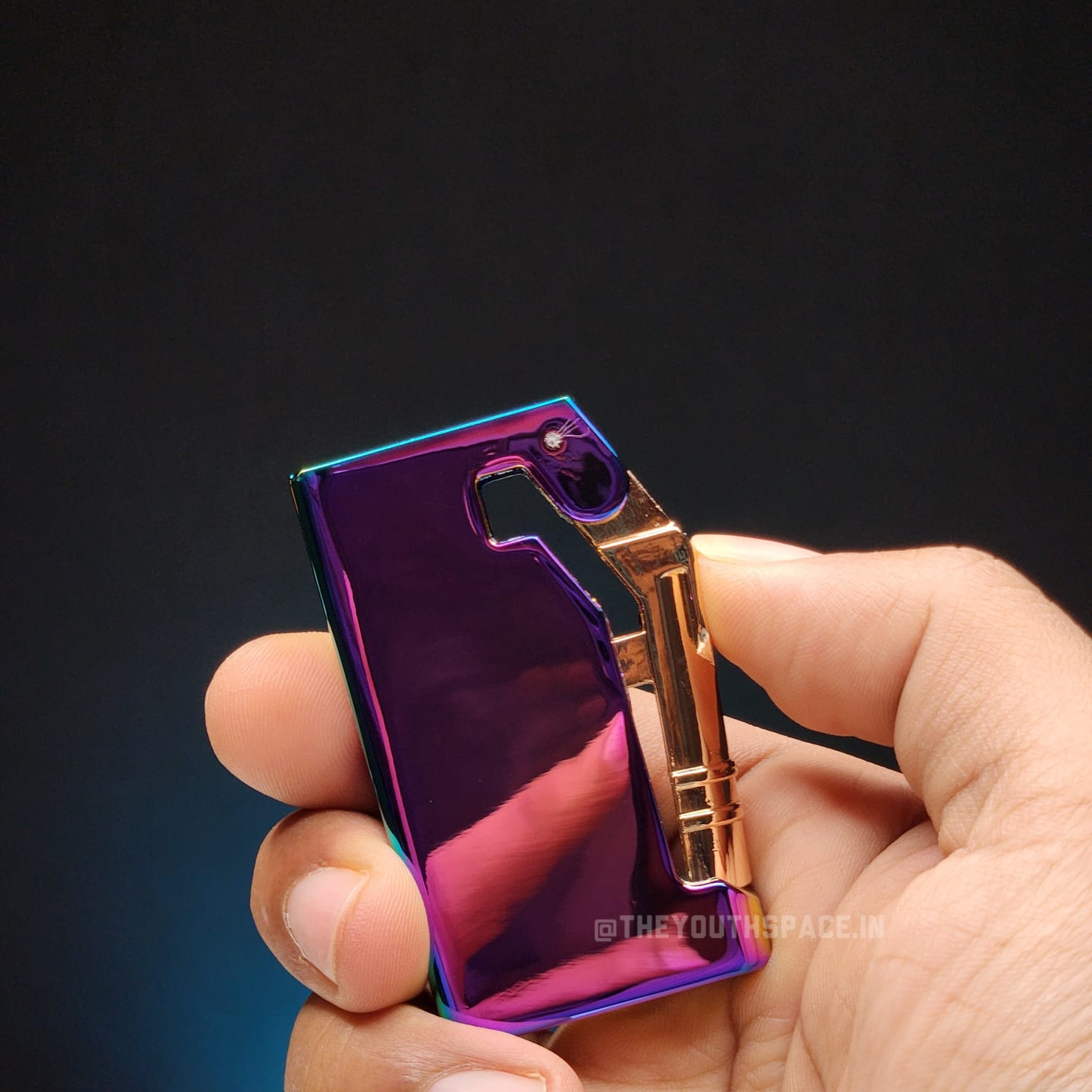 Mechanical Side Press Jet Flame Lighter (Metallic)
