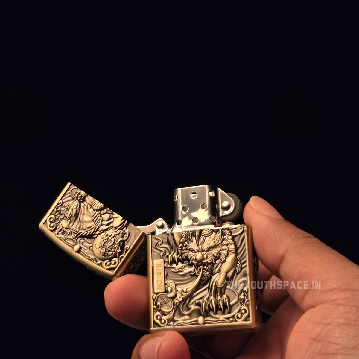 Zorro Ultimate Justice Brass 3D Carved Heavy Armor Mythical Guardian Creature Lighter