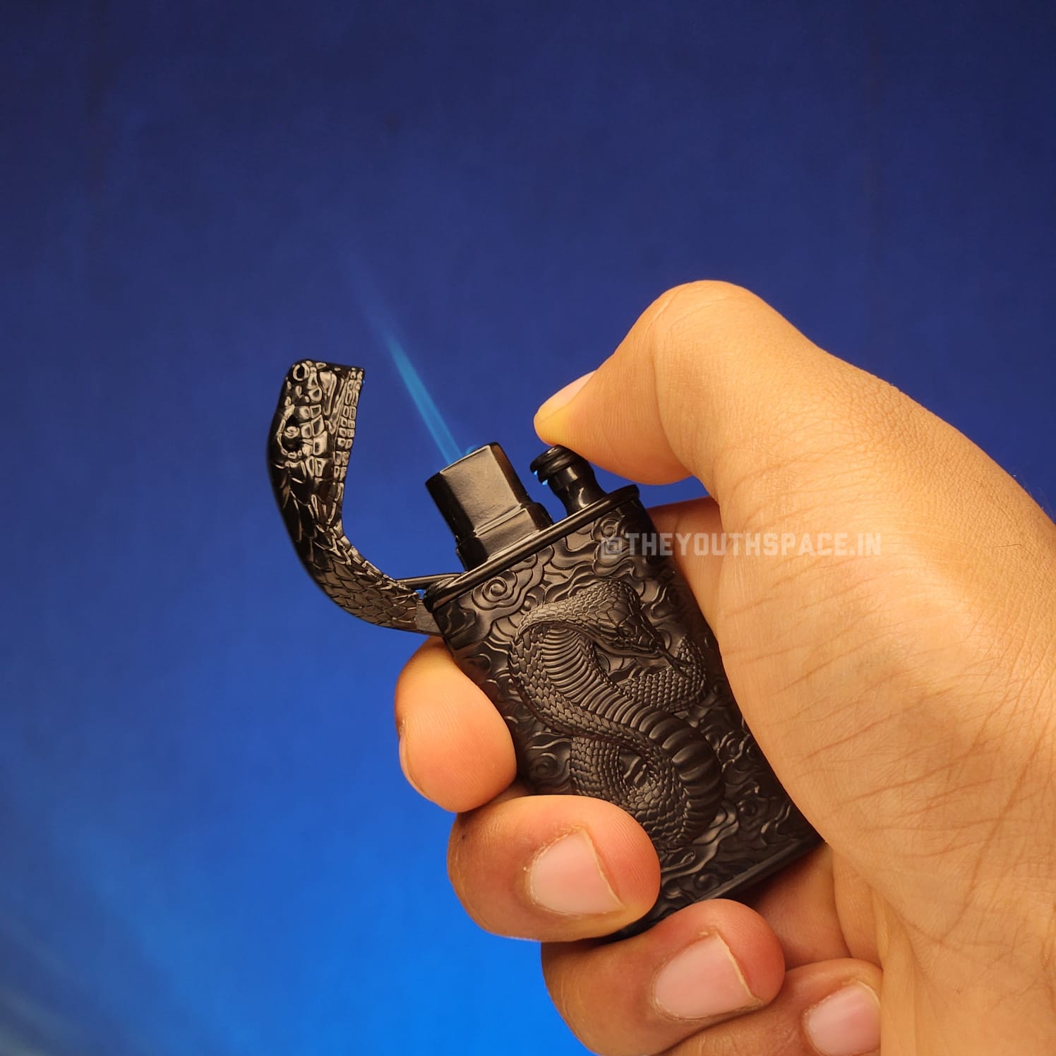 King Cobra Dual Flame Mode Lighter (Metallic)