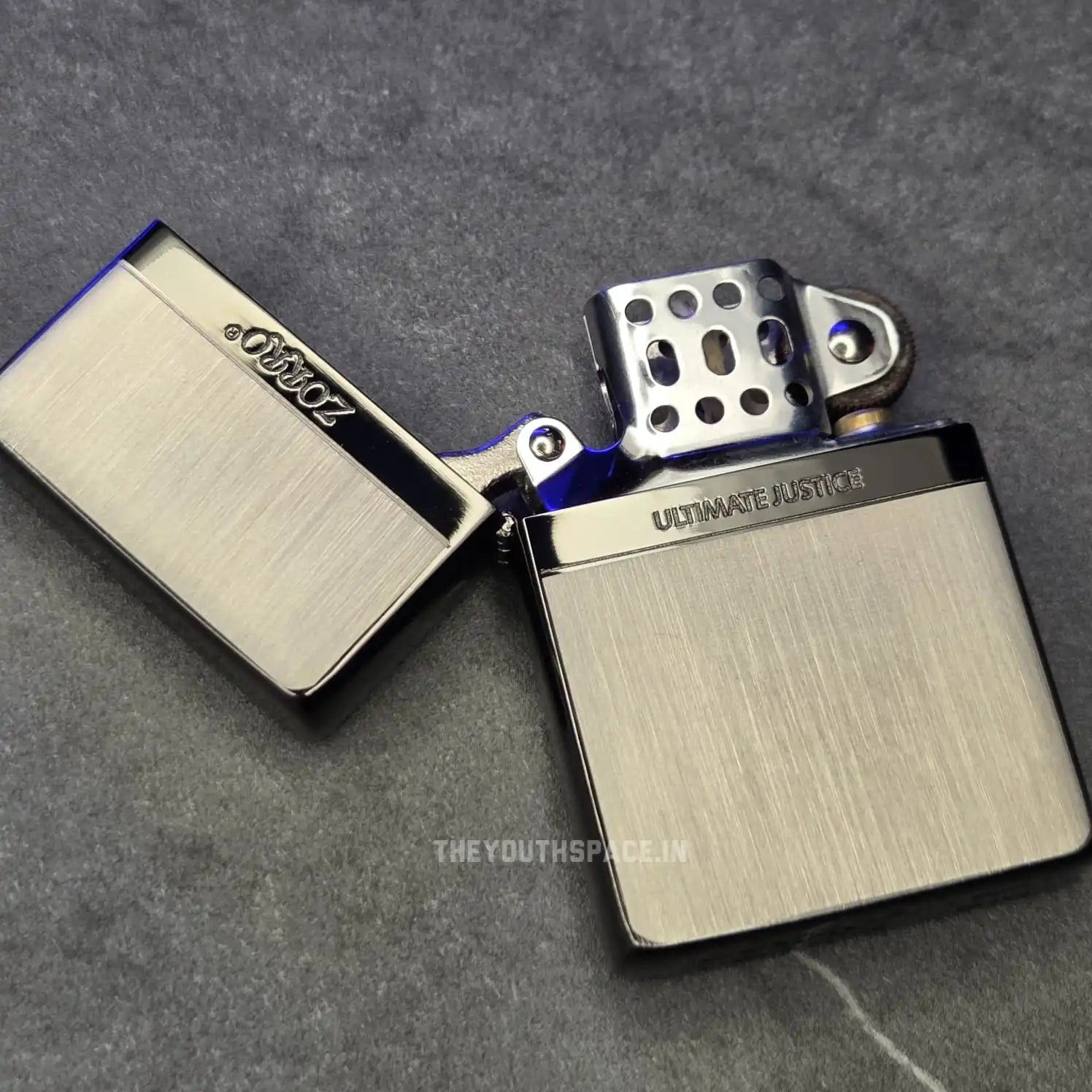ZORRO ULTIMATE JUSTICE BRASS SEMI SLIM MATTE GREY LIGHTER 22HK