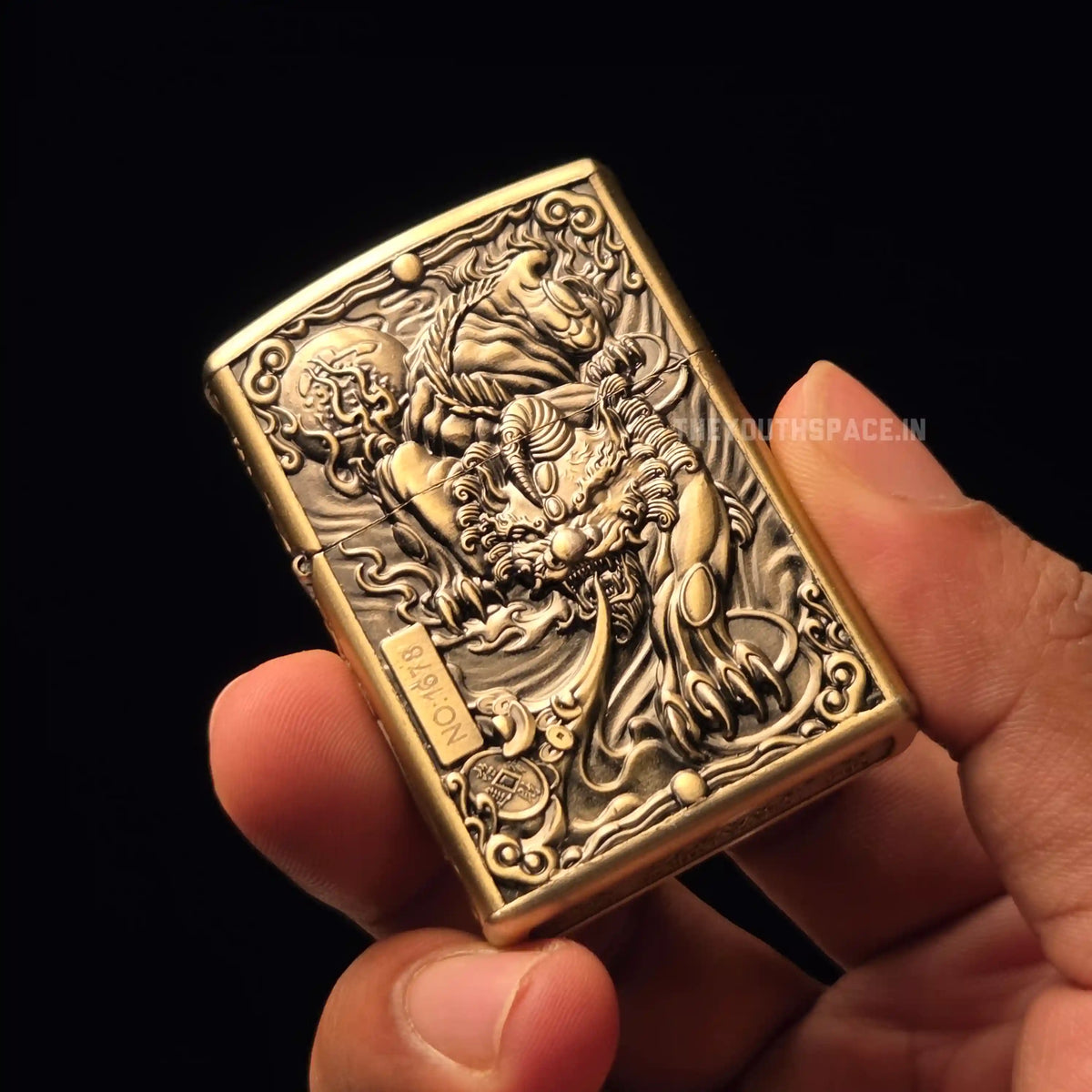 Zorro Ultimate Justice Brass 3D Carved Heavy Armor Mythical Guardian Creature Lighter