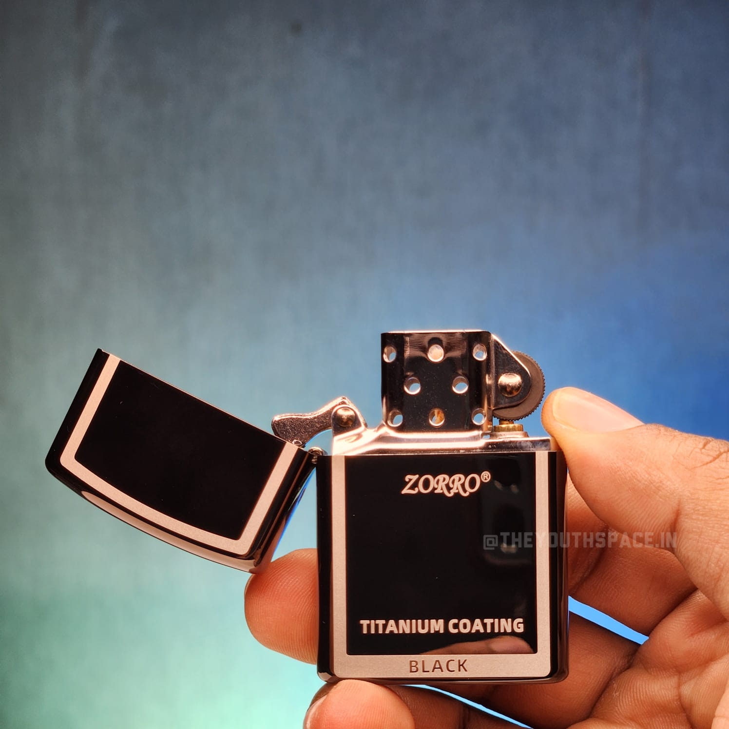 ZORRO ULTIMATE JUSTICE BRASS BLACK COLOR WITH TITANIUM COATING LIGHTER 23 HK