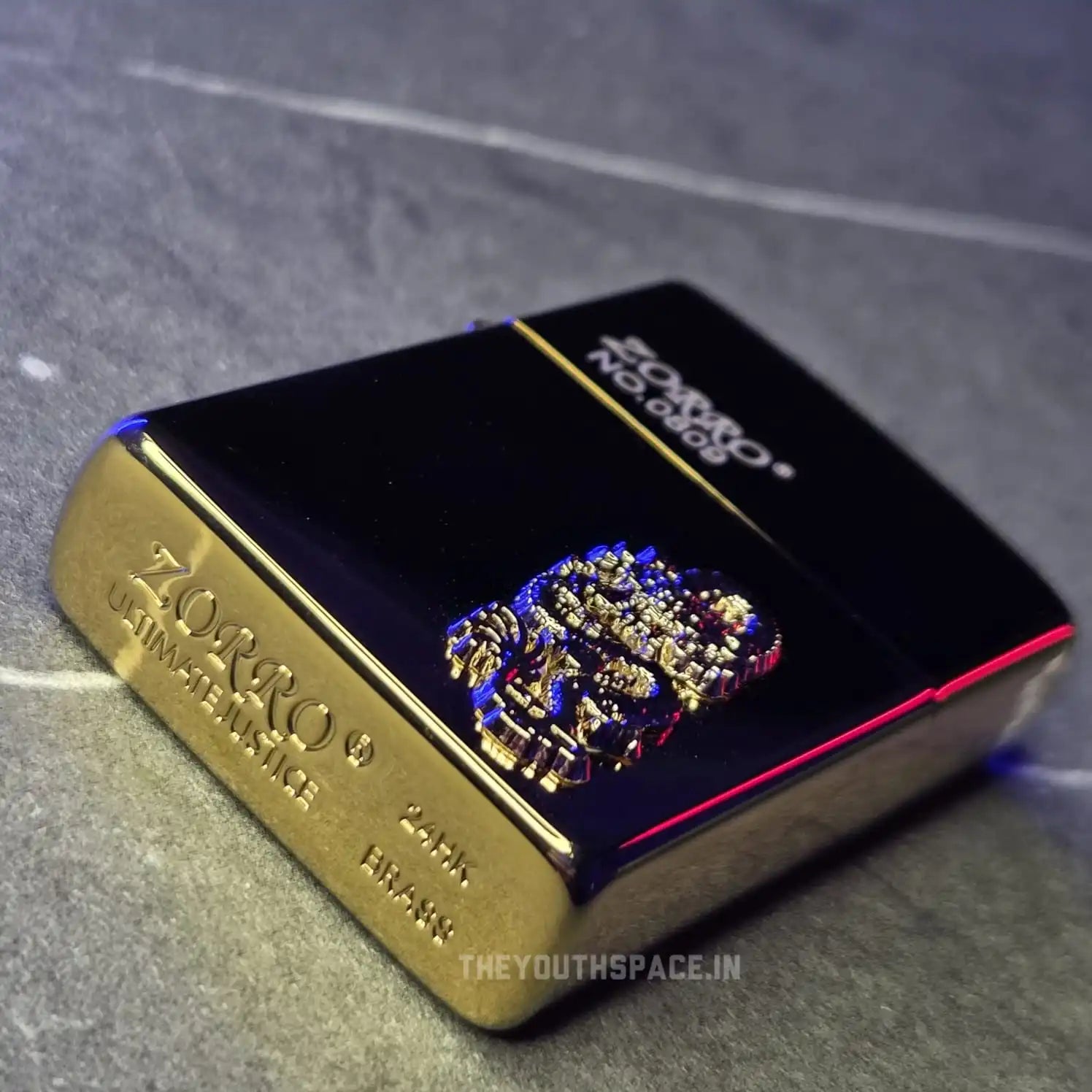 ZORRO ULTIMATE JUSTICE BRASS GOLDEN DRAGON EMBOSSED LIGHTER 24HK